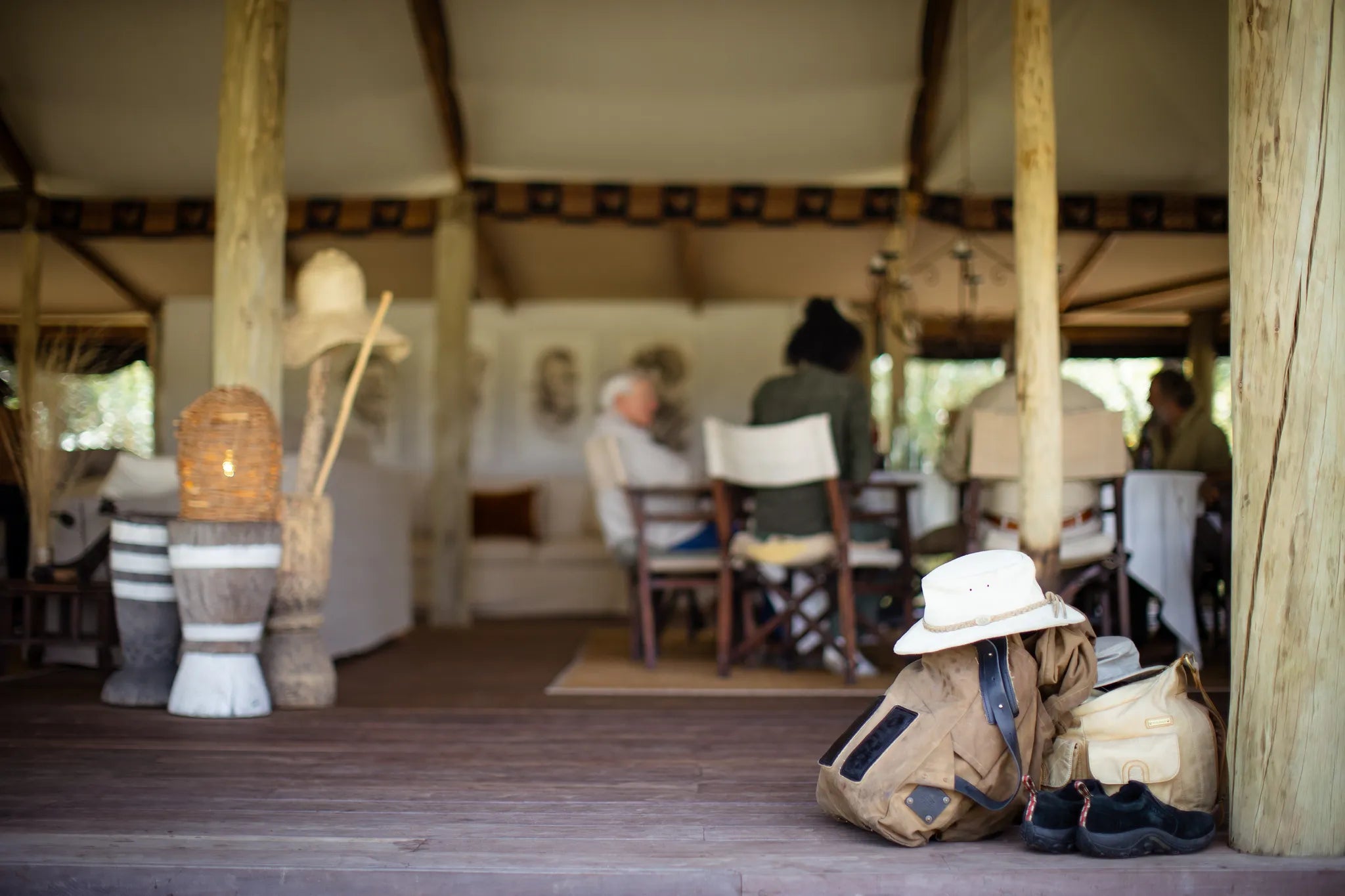 Lamai Mess Interior - Detail at Serian's Serengeti Lamai, Northern Serengeti, Tanzania.