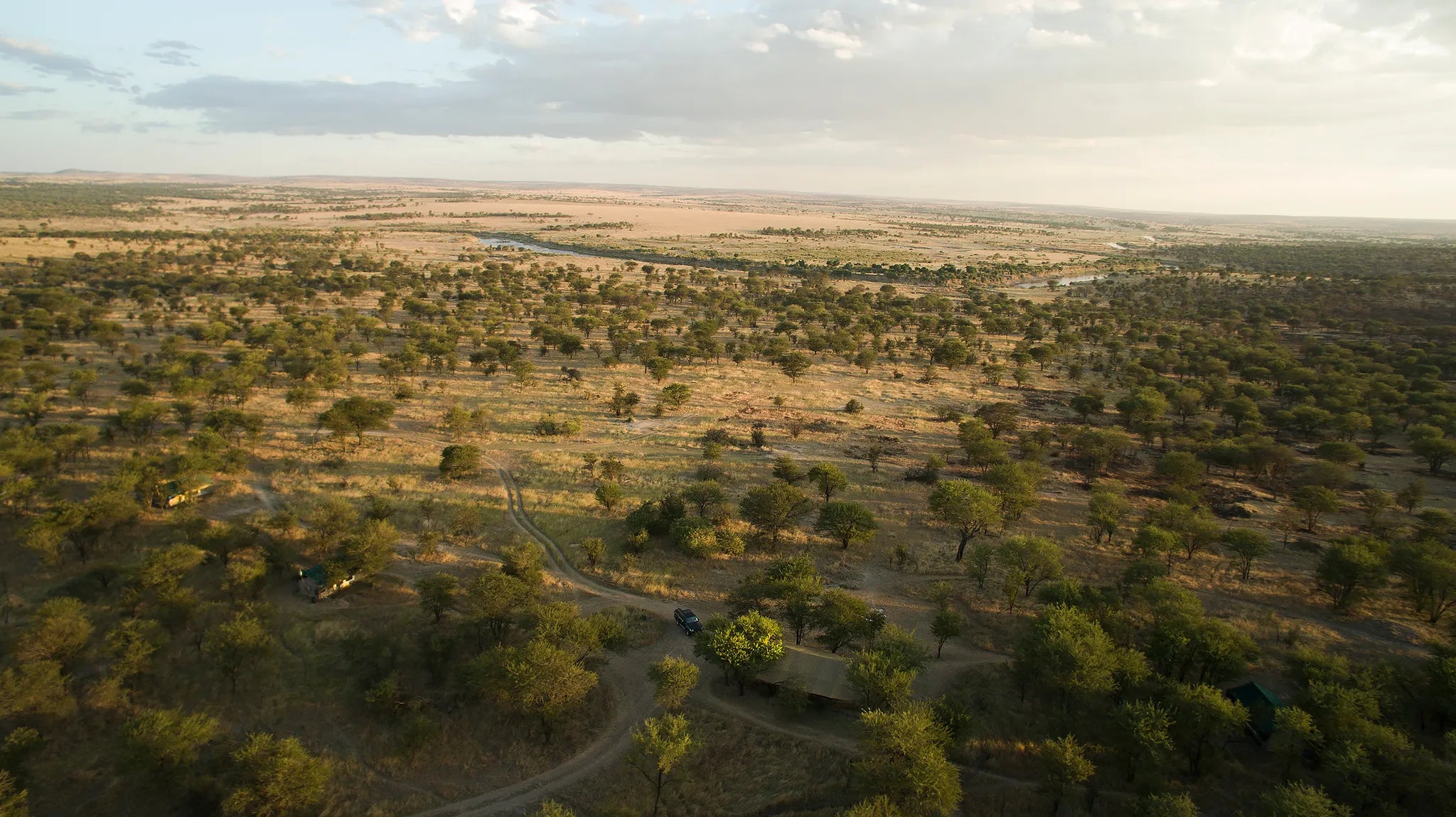 Lamai view toward Mara River at Serian's Serengeti Lamai, Northern Serengeti, Tanzania.