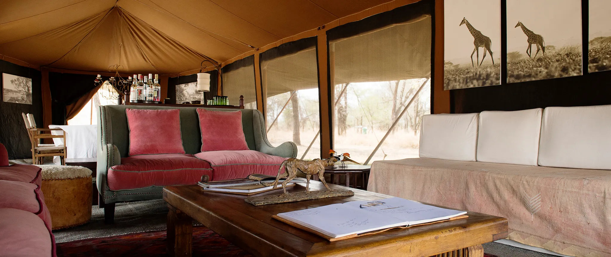 Mess interior at Serian's Serengeti Mobile Kusini, Southern Serengeti, Tanzania.