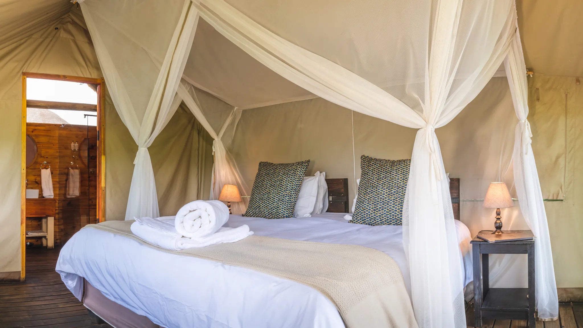 Safari Tent at Shindzela Tented Safari Camp, Timbavati Private Nature Reserve, South Africa.