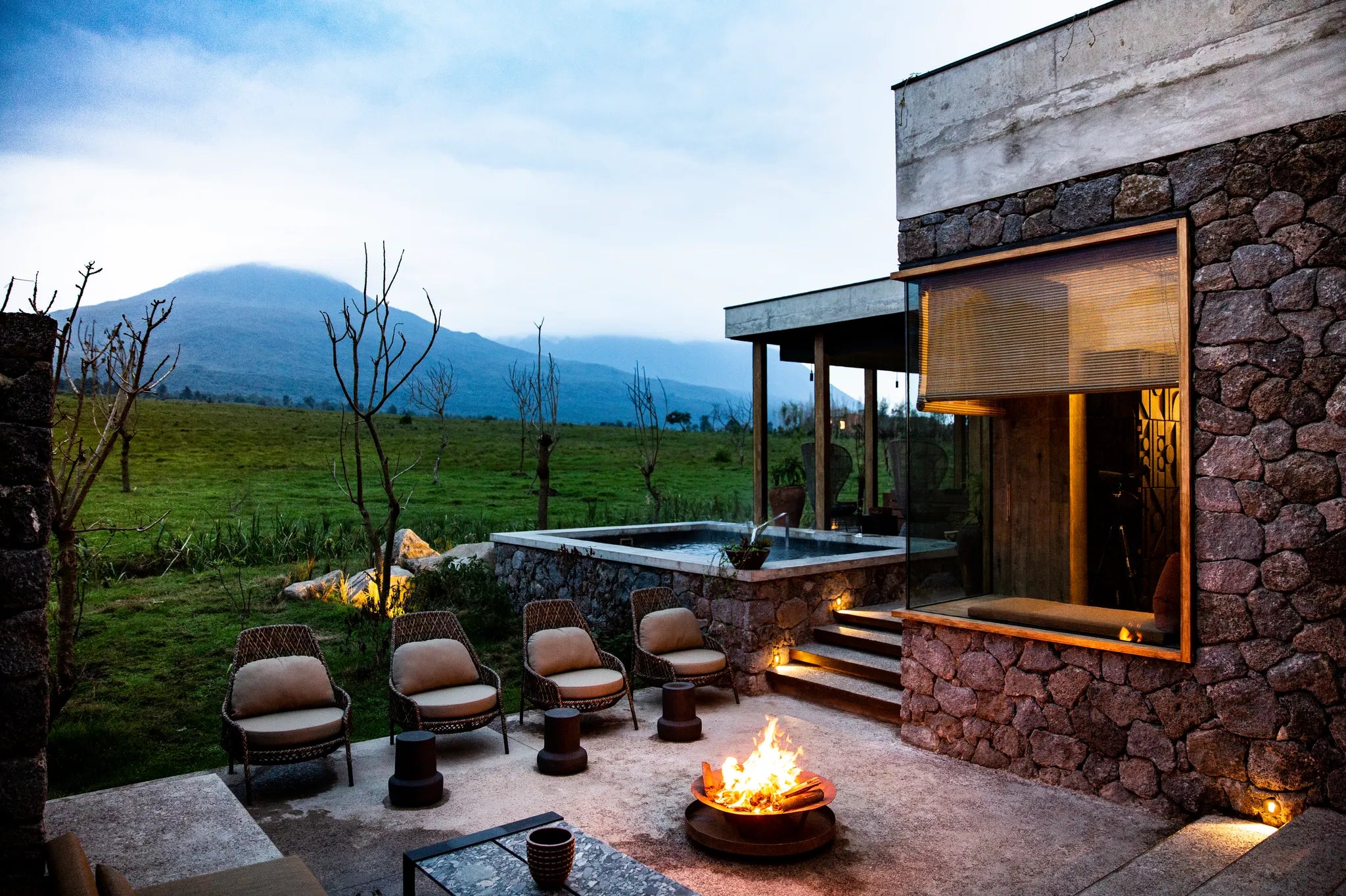 Singita Kataza House - Exterior at Singita Kataza House, Volcanoes National Park, Rwanda.