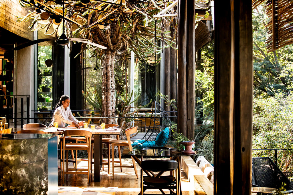 Singita Sweni Lodge Outdoor Dining at Singita Sweni Lodge, Kruger National Park, South Africa.