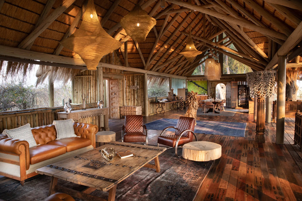 Sitatunga Private Island Main Area at Sitatunga Private Island, Ng12 Concession, Botswana.