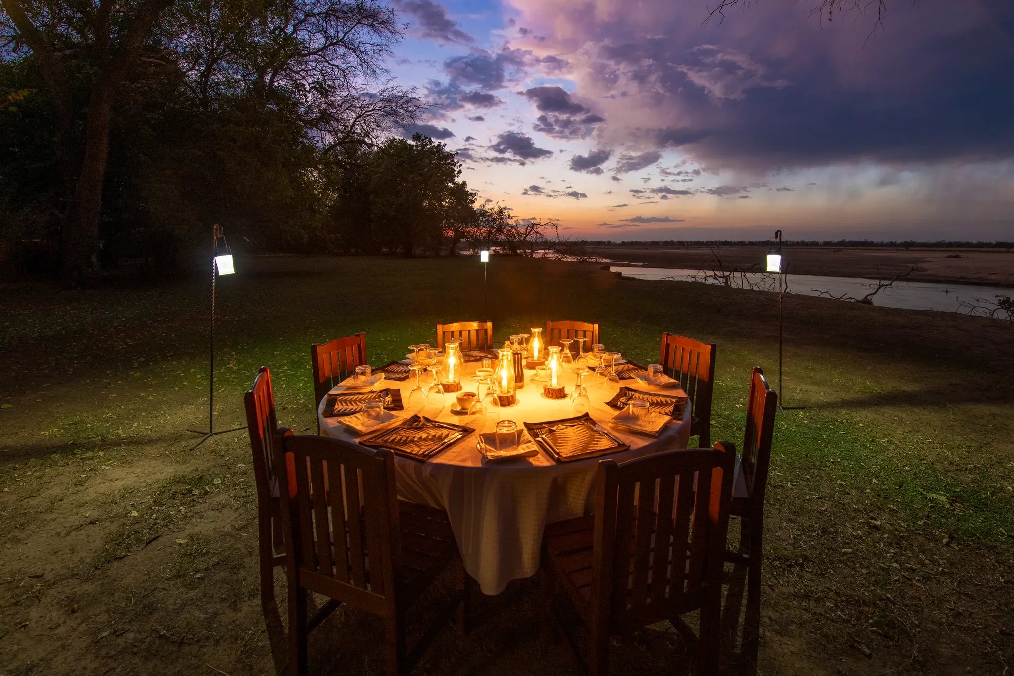 Tafika Camp at Tafika Camp, South Luangwa National Park, Zambia.