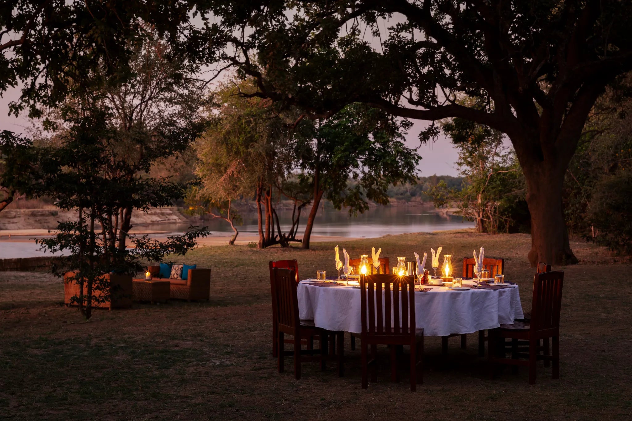 Takwela Camp at Takwela Camp, North Luangwa National Park, Zambia.