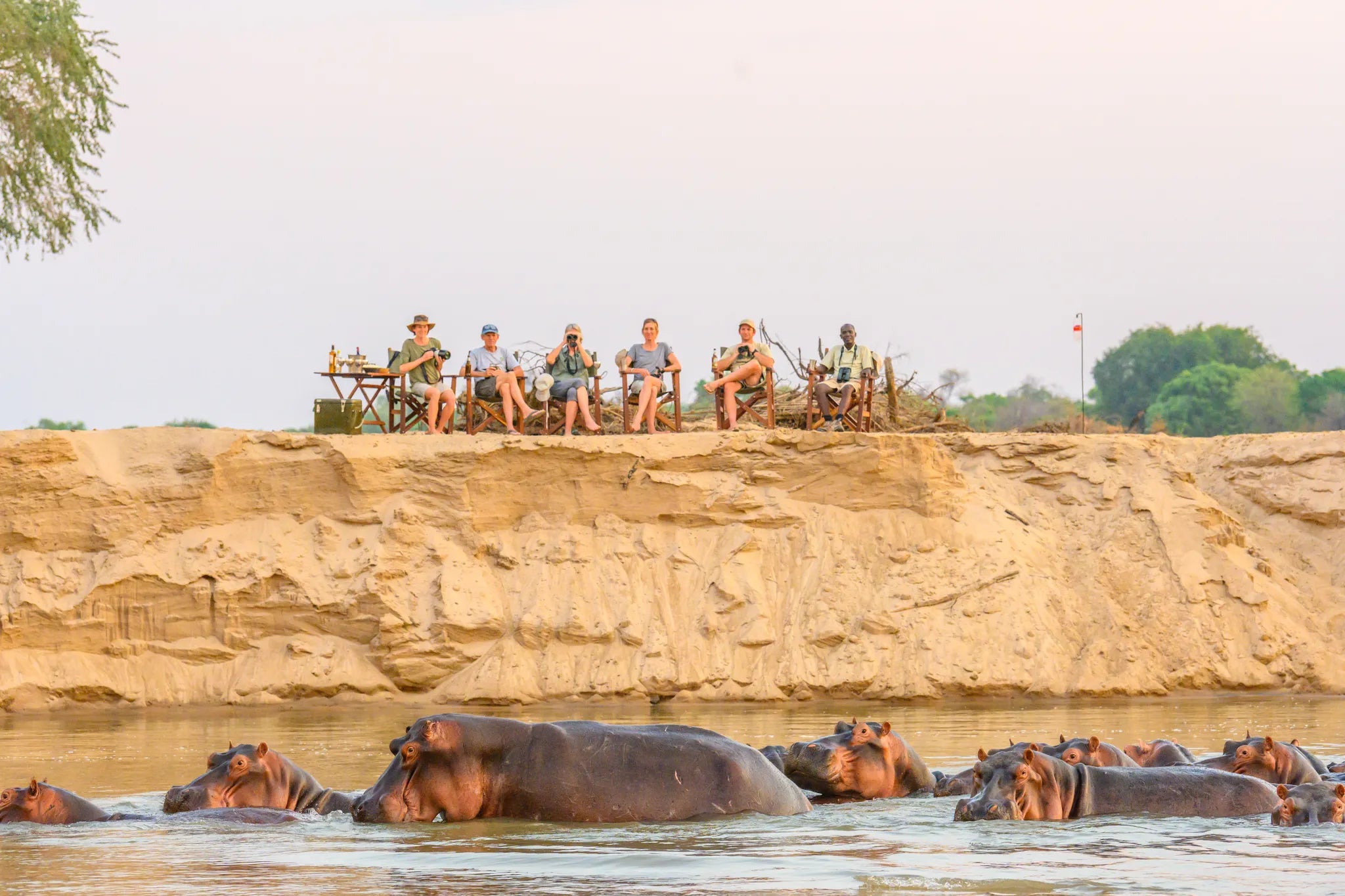 Takwela Camp at Takwela Camp, North Luangwa National Park, Zambia.