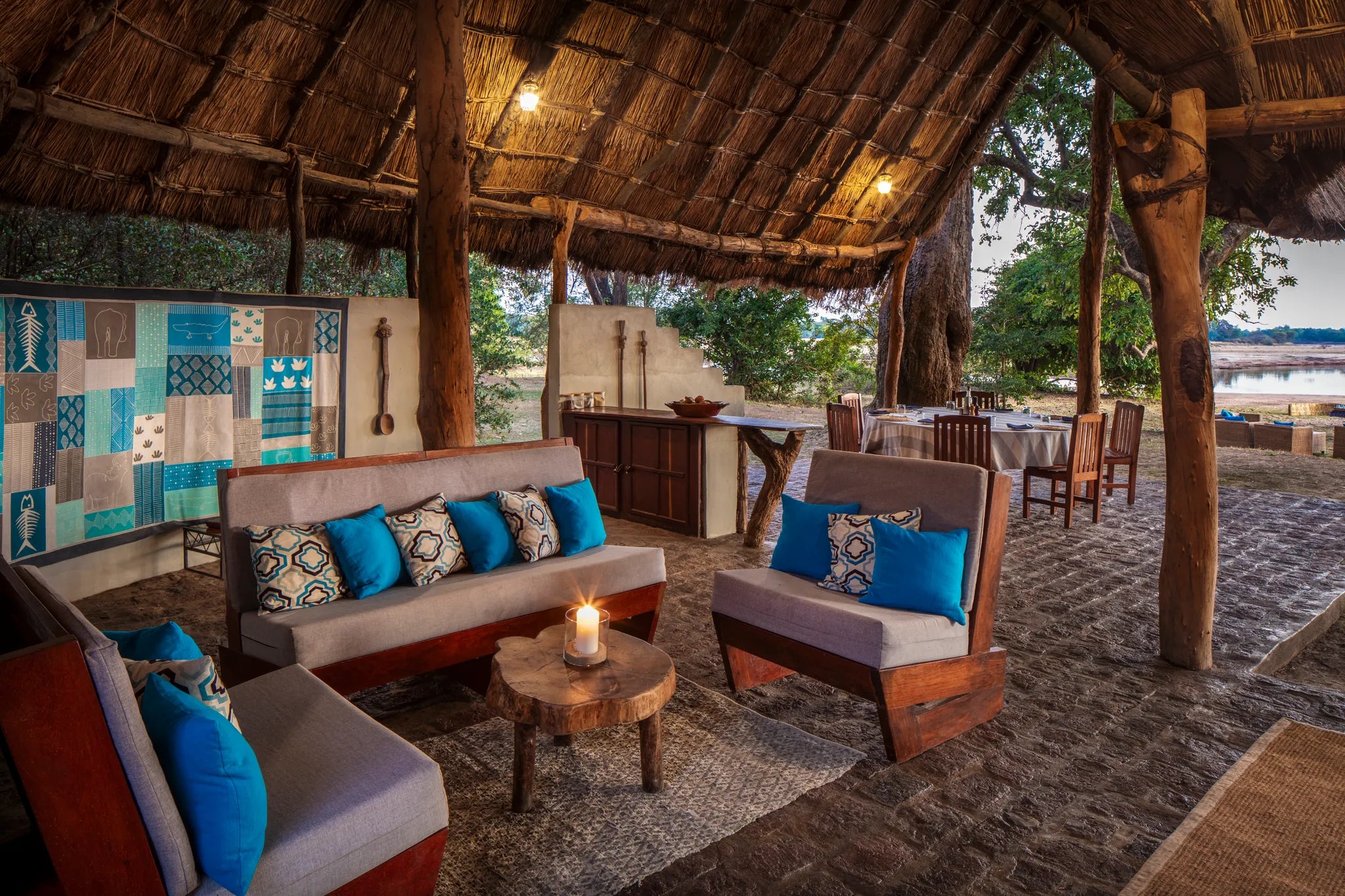 Takwela Camp at Takwela Camp, North Luangwa National Park, Zambia.