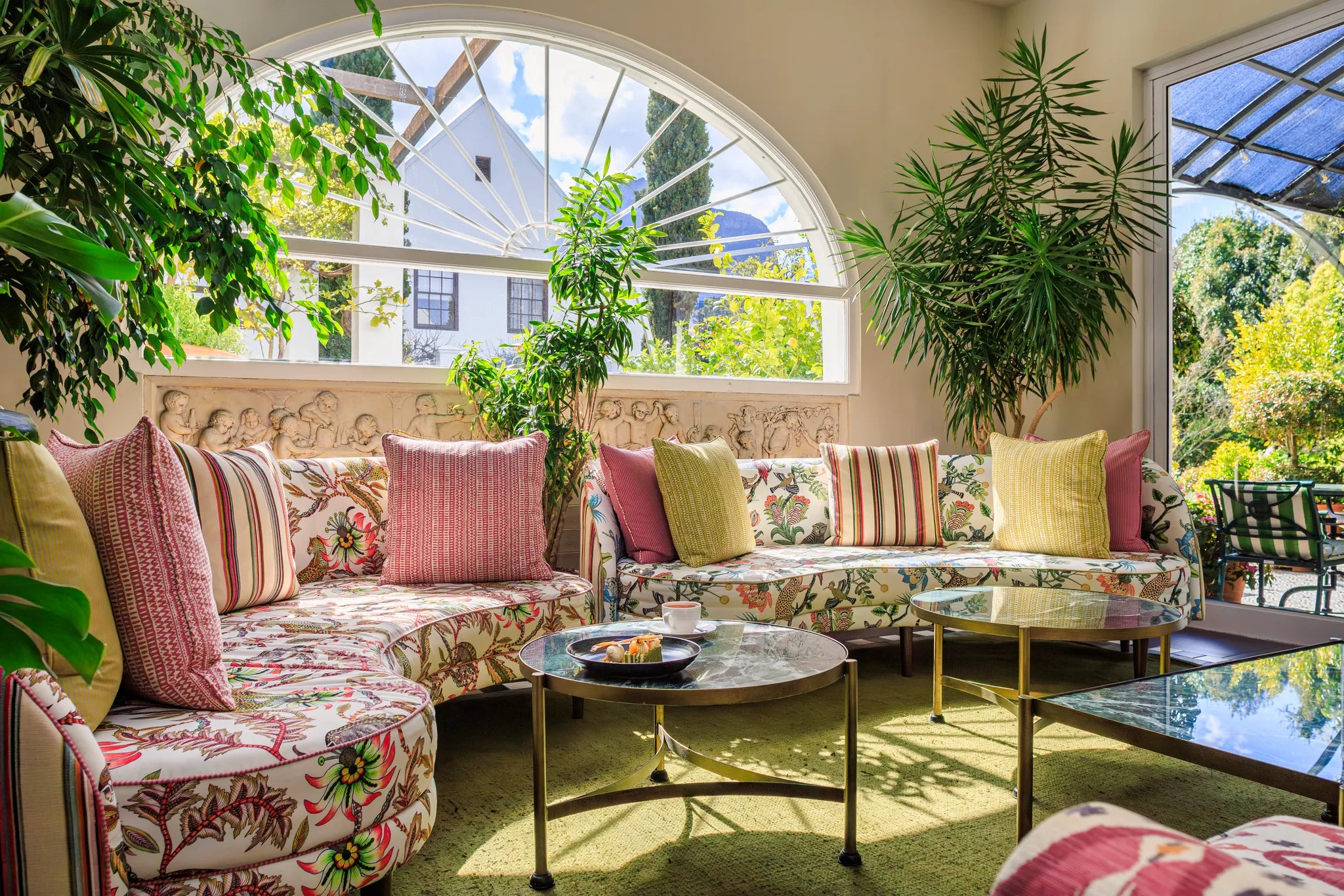 Conservatory Lounge at The Cellars Hohenort, Cape Town, South Africa.