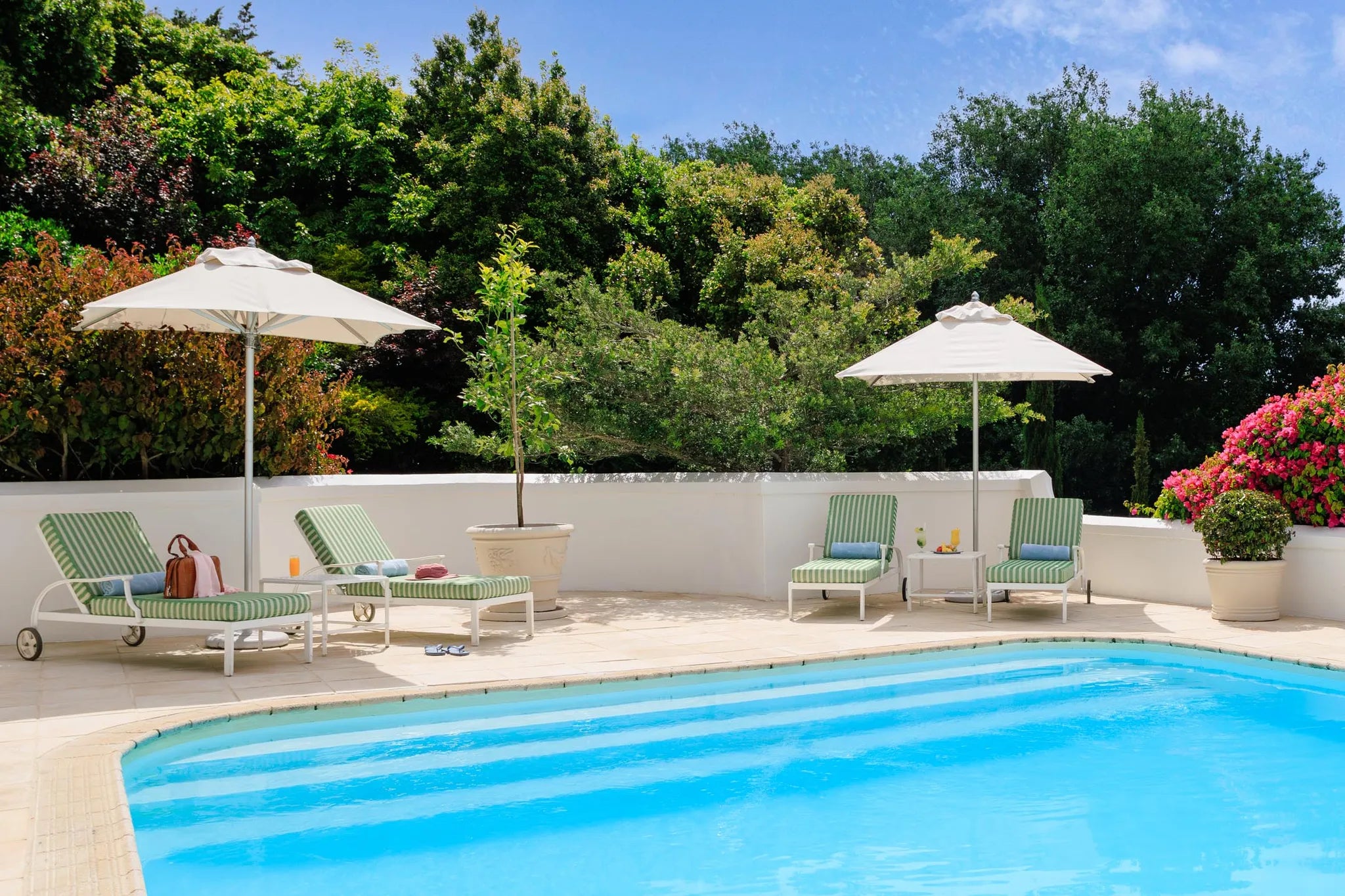 Heated Swimming Pool at The Cellars Hohenort, Cape Town, South Africa.