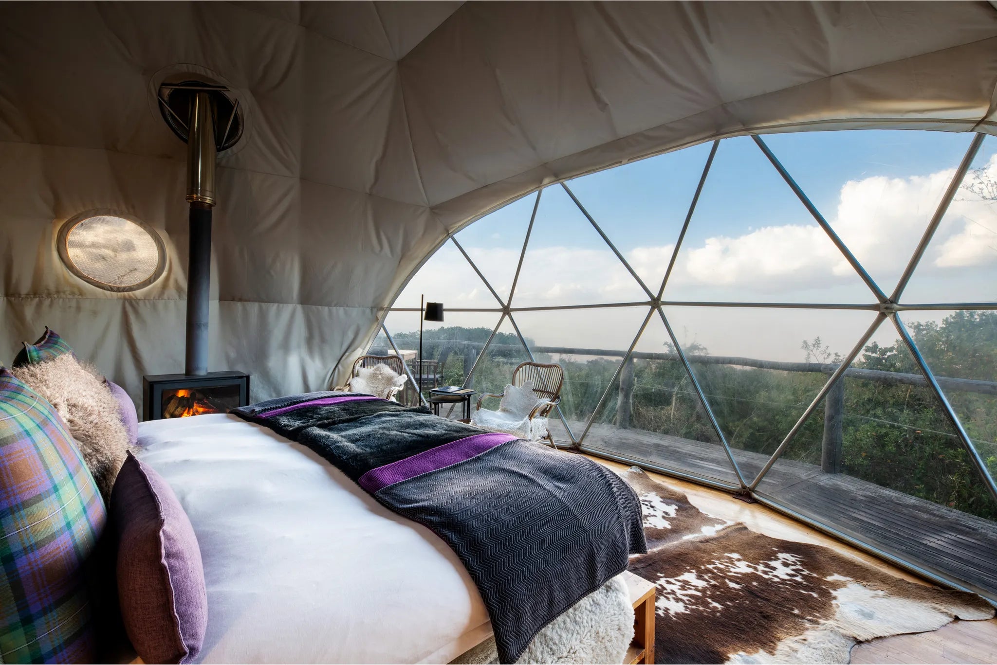 The Highlands - Bedroom View at The Highlands, Ngorongoro Crater, Tanzania.
