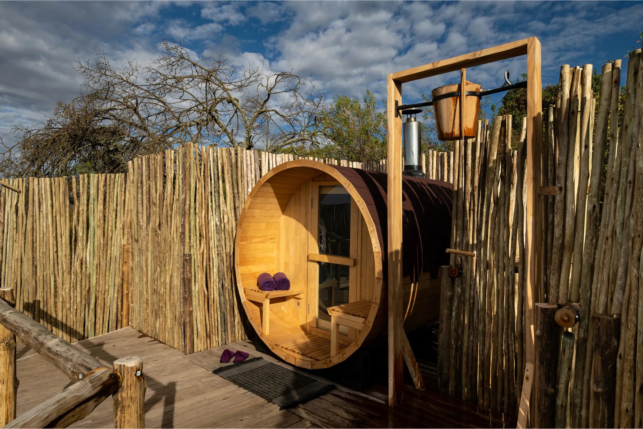 The Highlands - Sauna at The Highlands, Ngorongoro Crater, Tanzania.