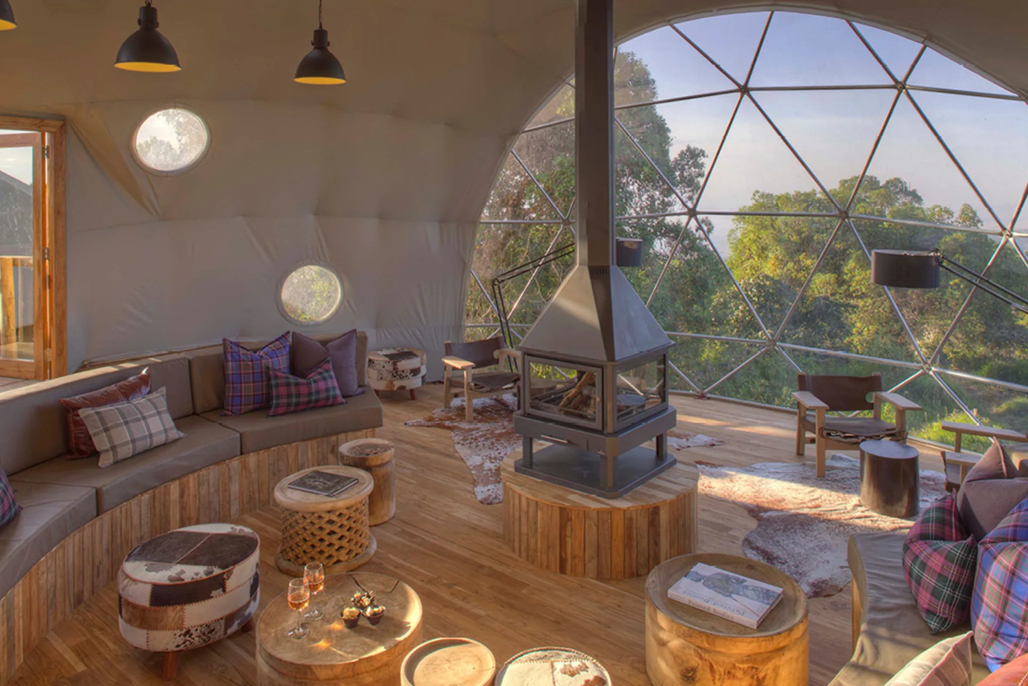 The Highlands - View from the Lounge at The Highlands, Ngorongoro Crater, Tanzania.