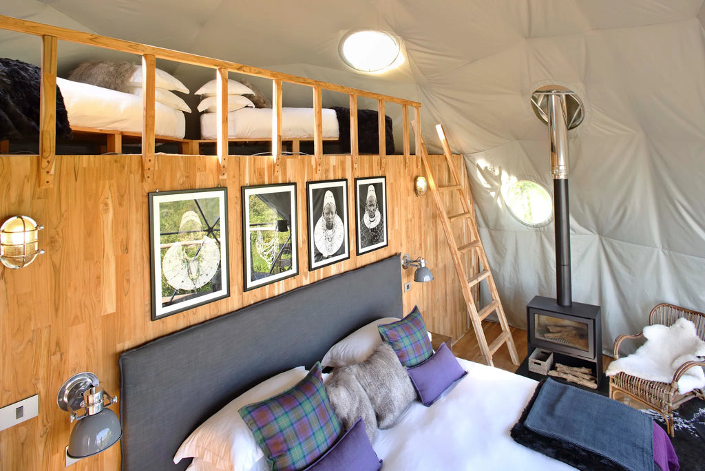 The Highlands - View of Mezzanine Beds - Family Room Layout at The Highlands, Ngorongoro Crater, Tanzania.