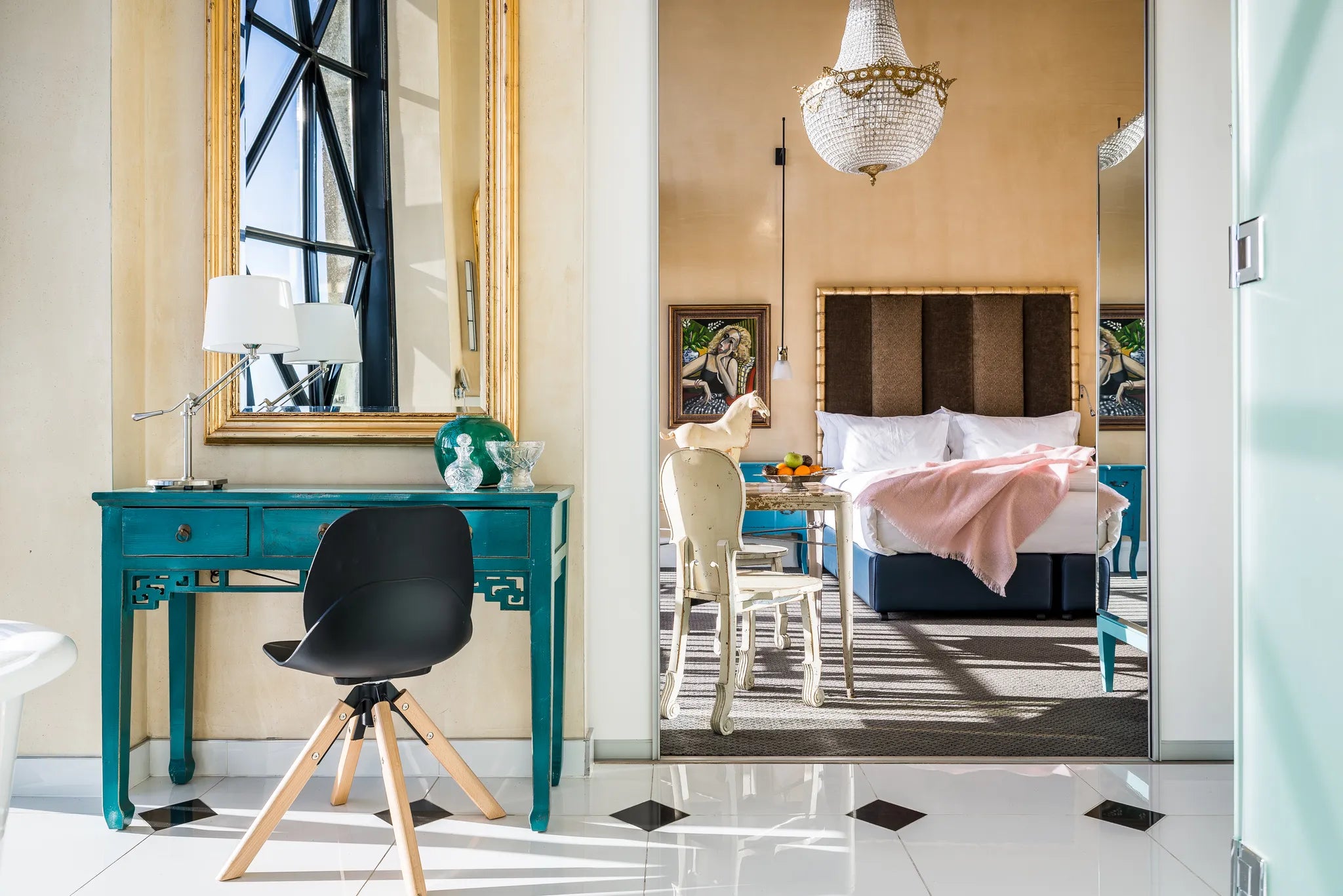 An entry level Silo Room at The Silo Hotel, Cape Town, South Africa.