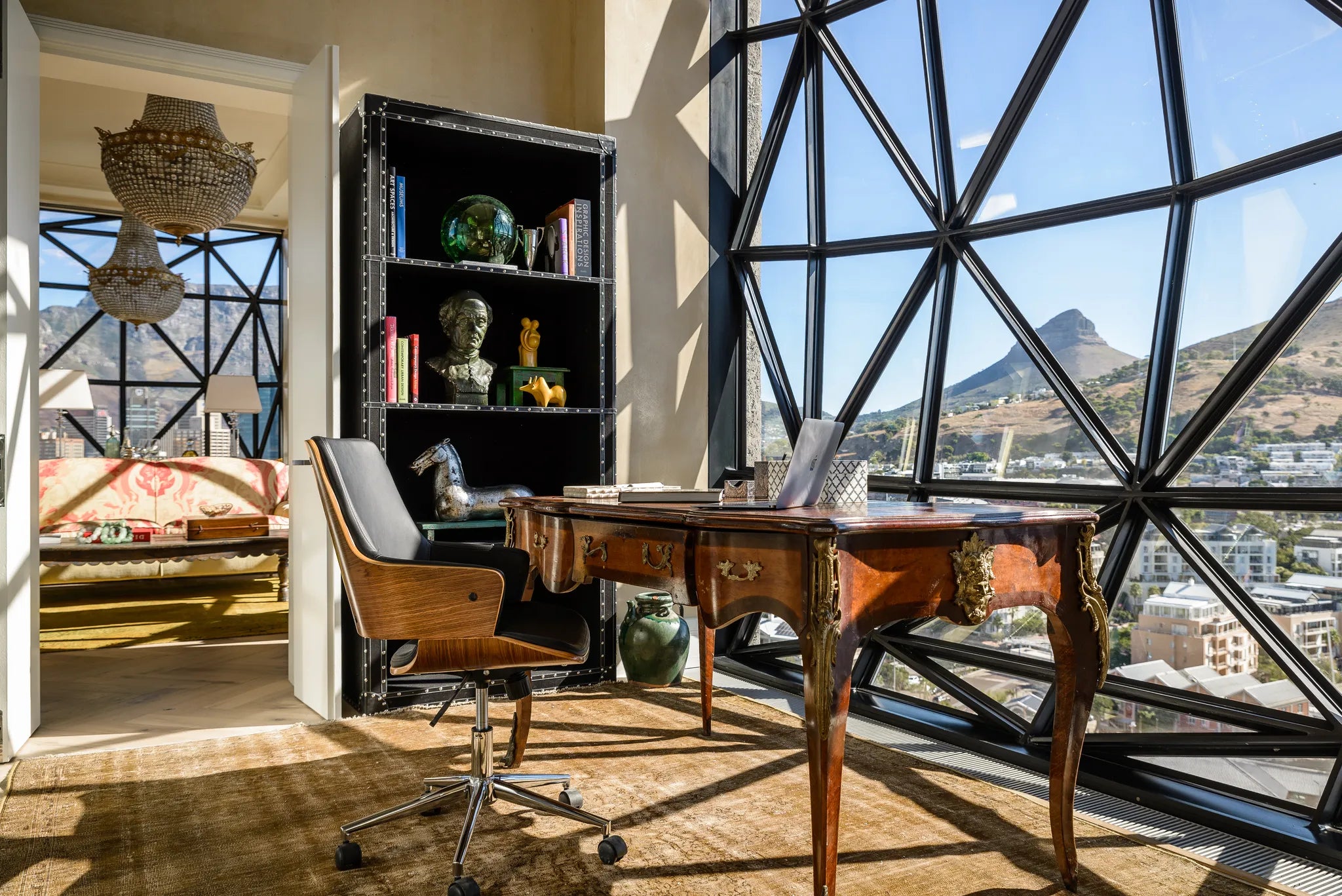 The Penthouse private study at The Silo Hotel, Cape Town, South Africa.