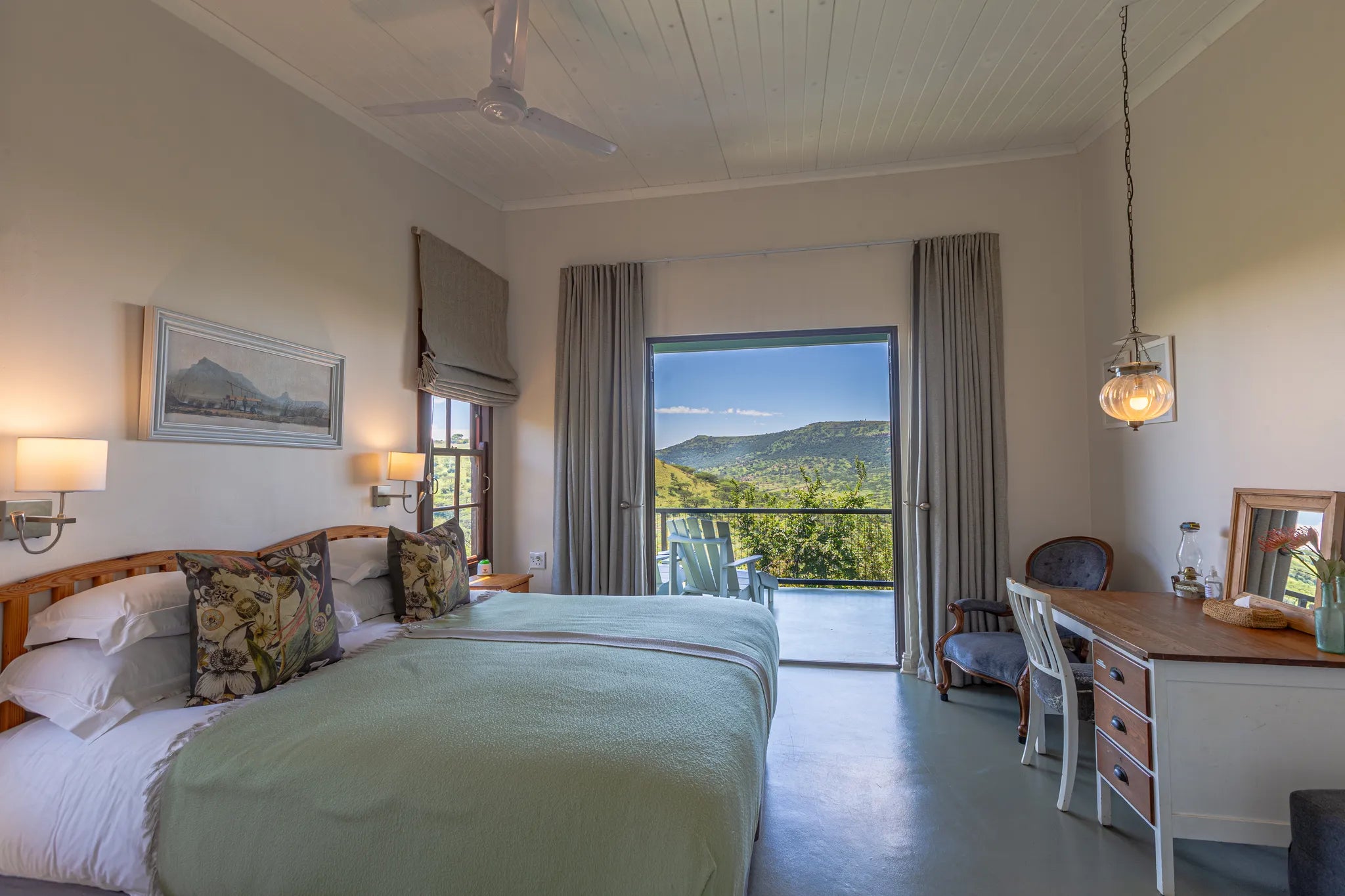 Burchells Main Bedroom at Three Tree Hill Lodge, Northern Drakensberg, South Africa.