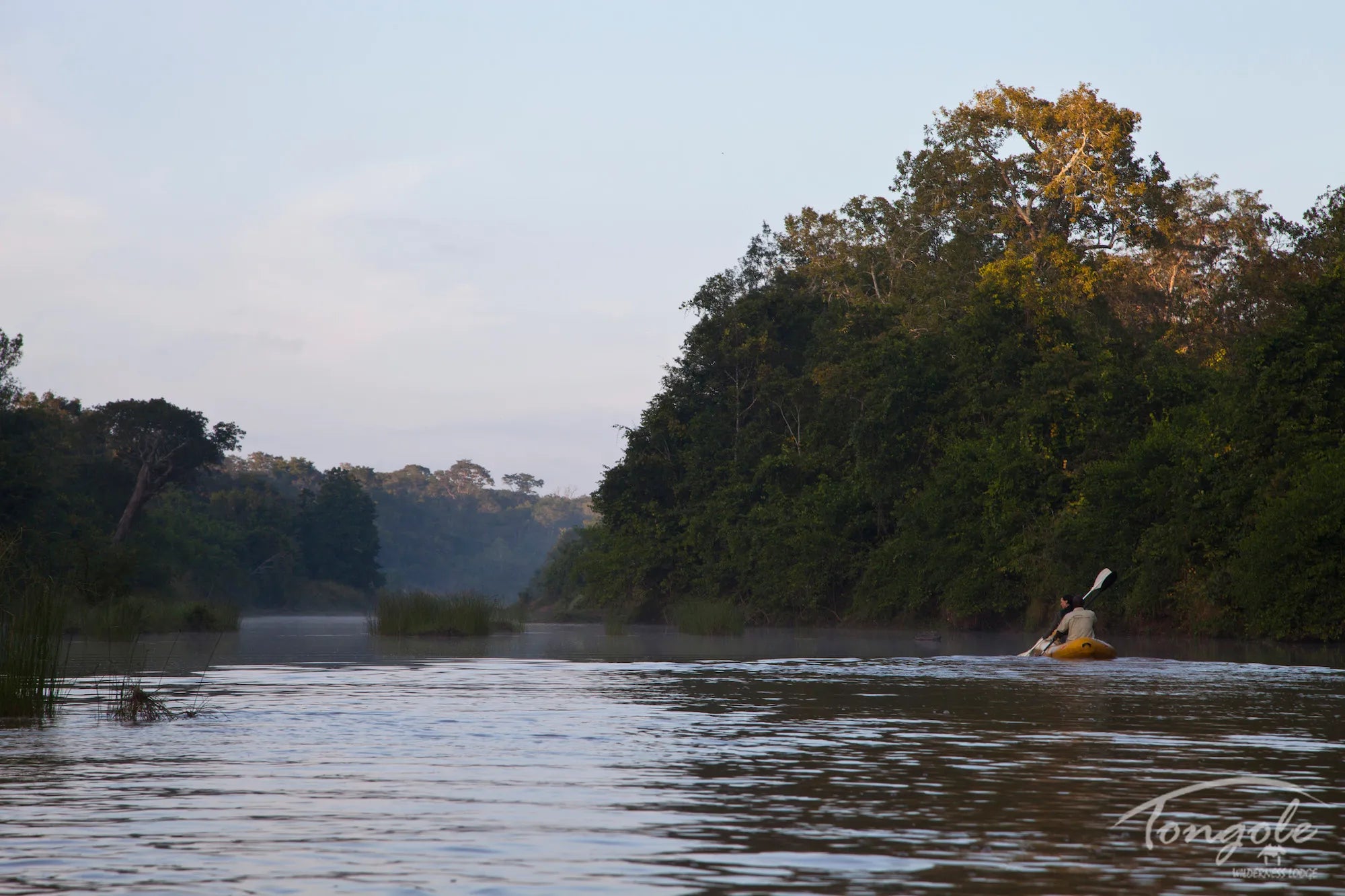 Kayaking at Tongole Wilderness Lodge, Nkhotakota, Malawi.