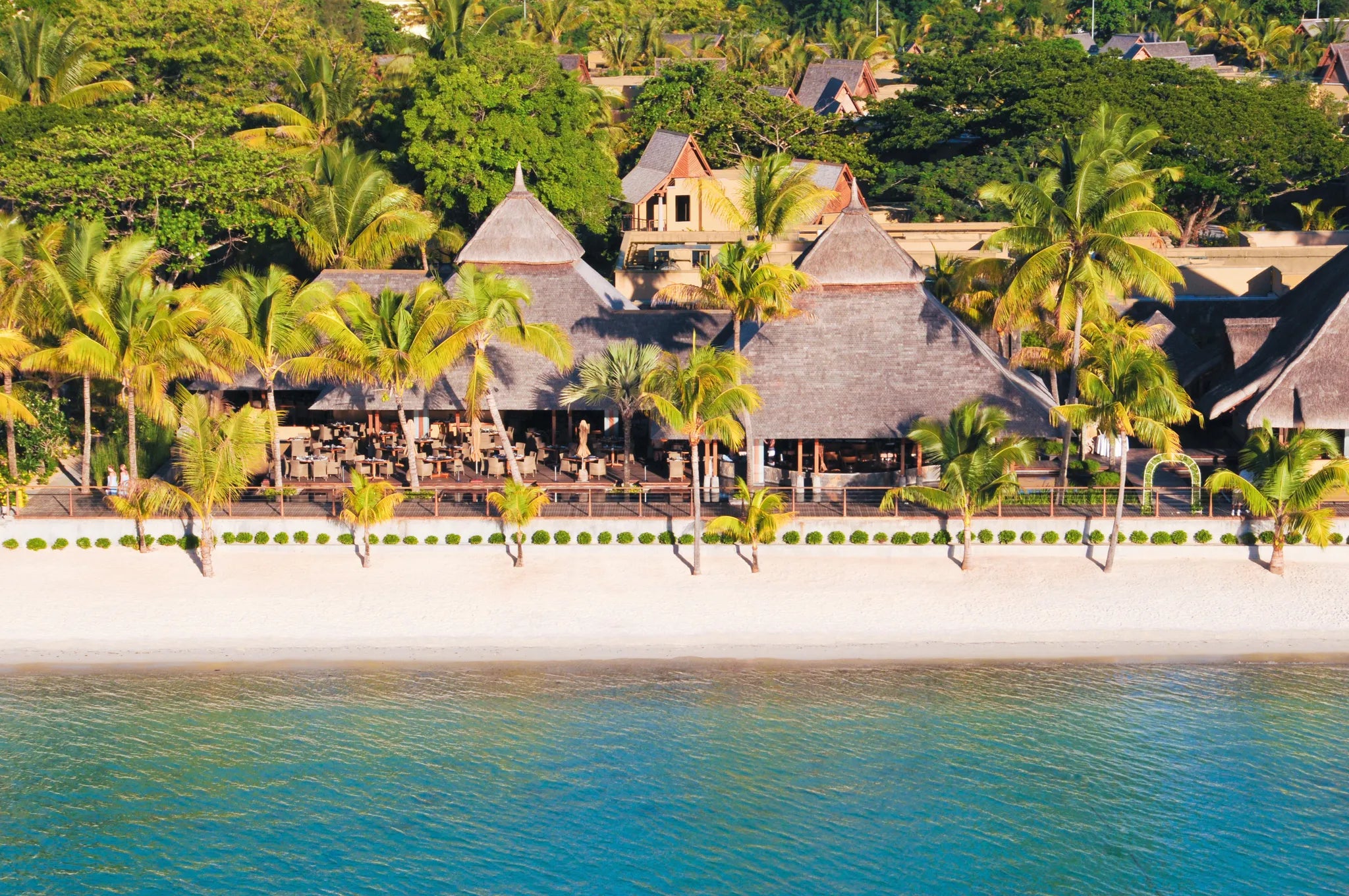 Aerial at Trou aux Biches Beachcomber Golf Resort & Spa, Trou-Aux-Biches, Mauritius.
