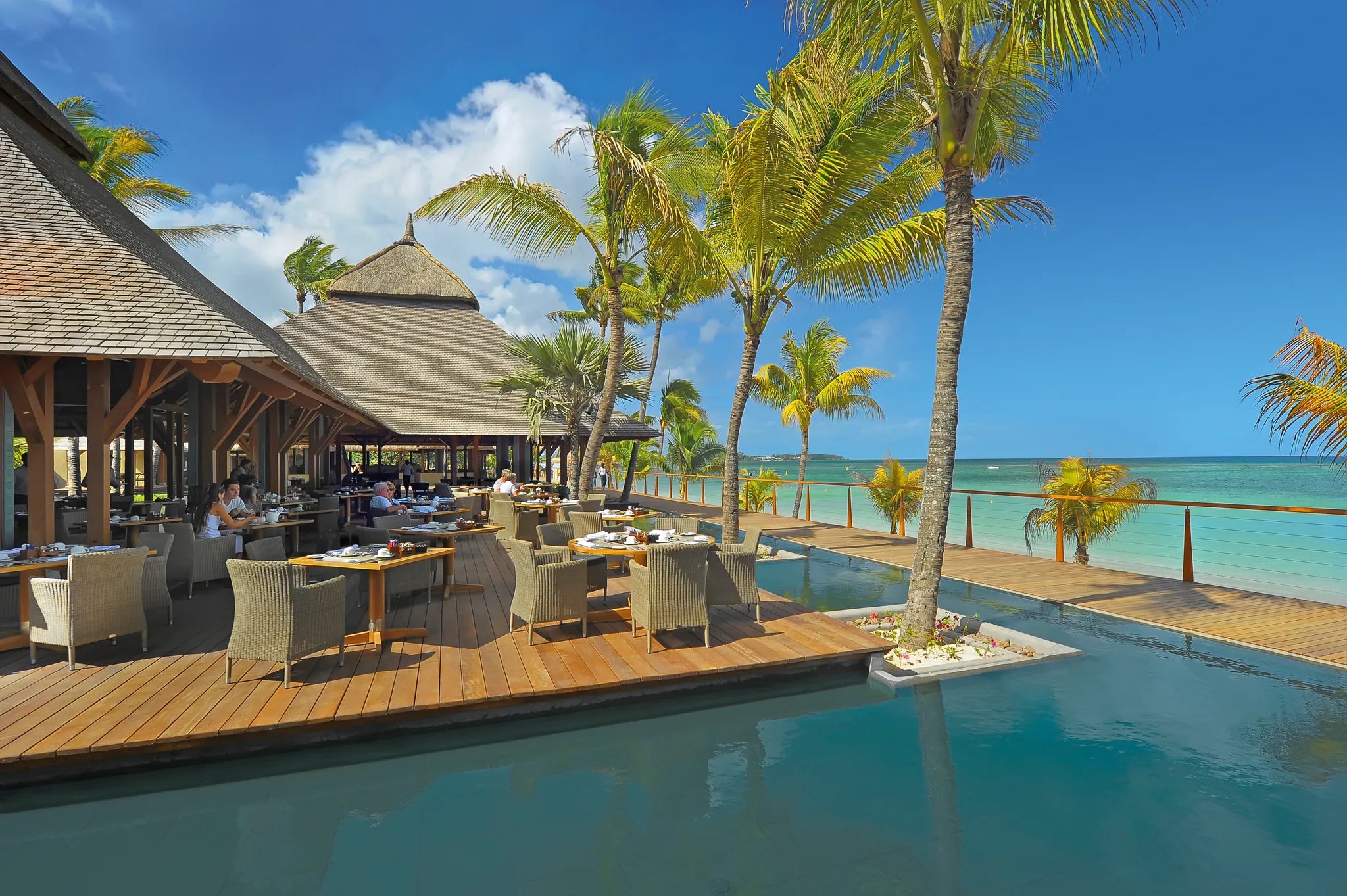 Public area at Trou aux Biches Beachcomber Golf Resort & Spa, Trou-Aux-Biches, Mauritius.