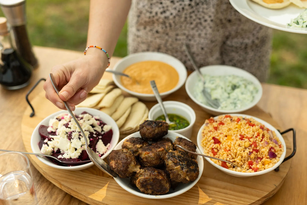 Ubuntu Camp - Lunch is served at Ubuntu Migration Camp - South (Dec - Mar), Southern Serengeti, Tanzania.
