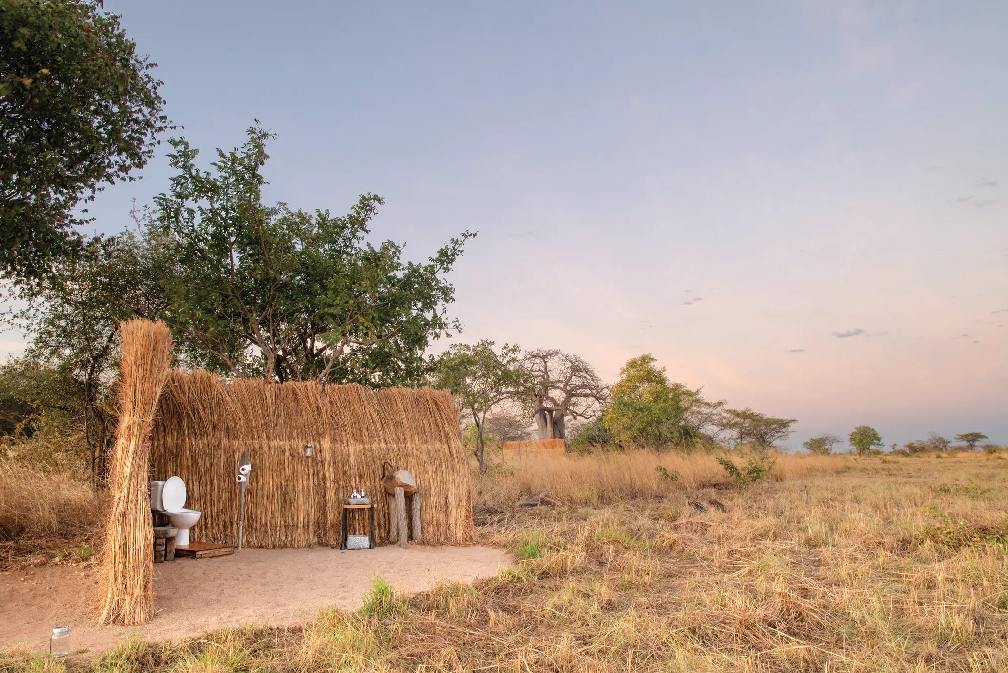 Usangu Expedition Camp - Outdoor Loo at Usangu Expedition Camp, Ruaha National Park, Tanzania.