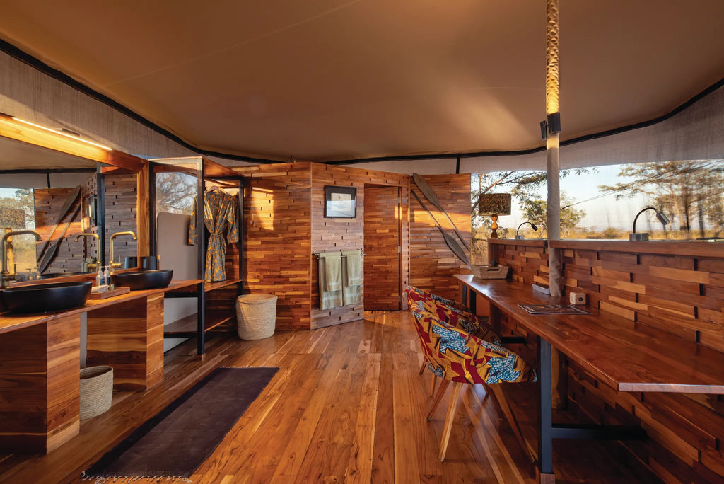 Usangu Expedition Camp - Tent Interior at Usangu Expedition Camp, Ruaha National Park, Tanzania.