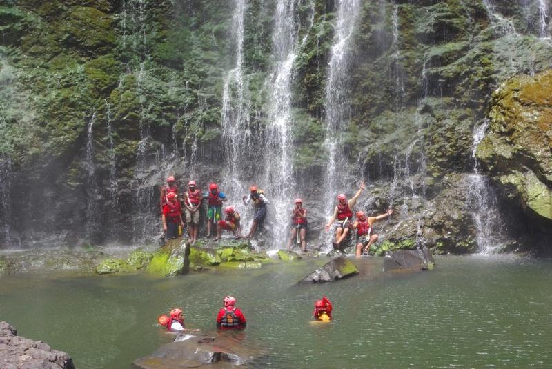 Swimming under the Victoria Falls
