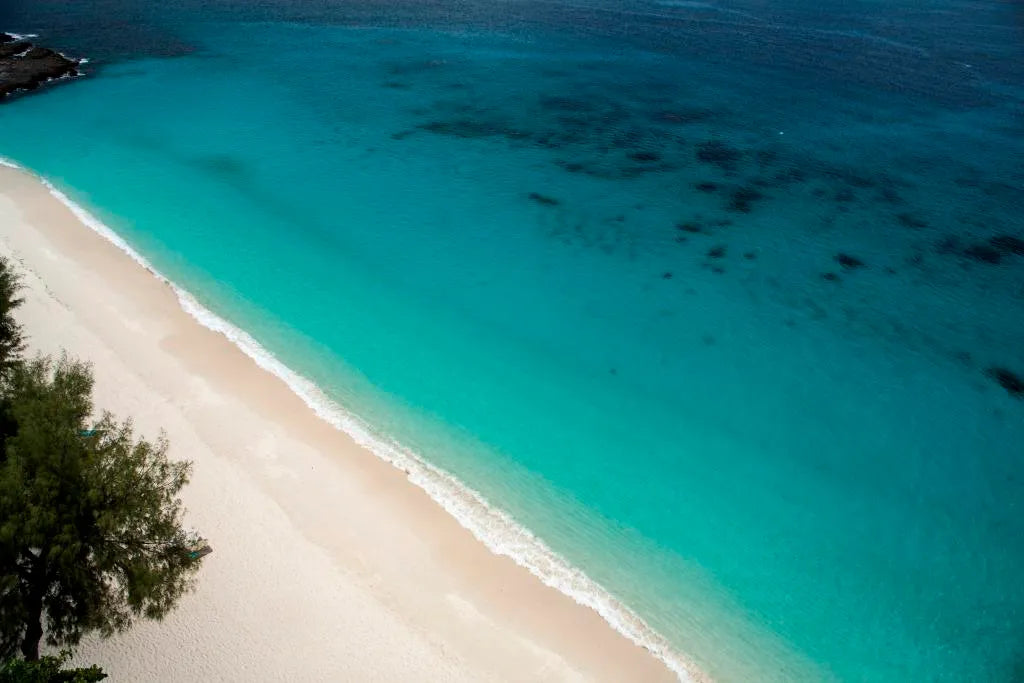 beach panoramic view at VOI Amarina Hotel, Nosy Be, Madagascar.