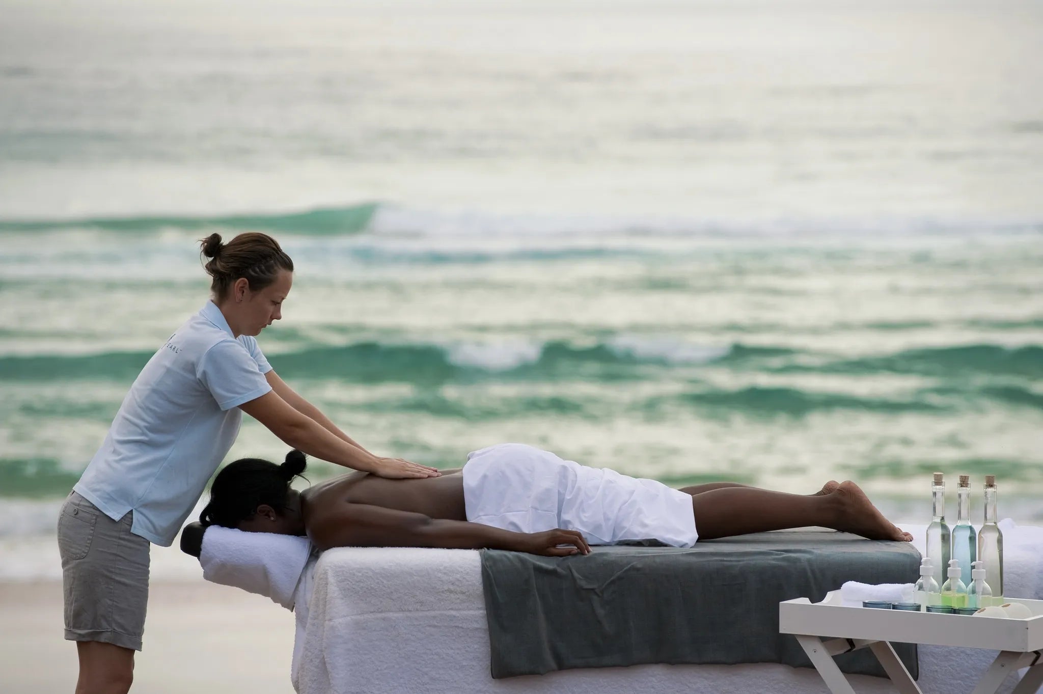 Beach Massage at White Pearl Resorts Ponta Mamoli, Ponta Mamoli, Mozambique.