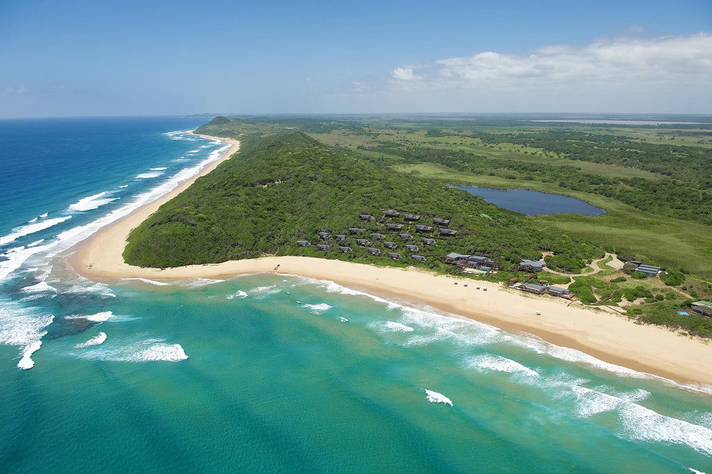 Birds eye view of resort at White Pearl Resorts Ponta Mamoli, Ponta Mamoli, Mozambique.