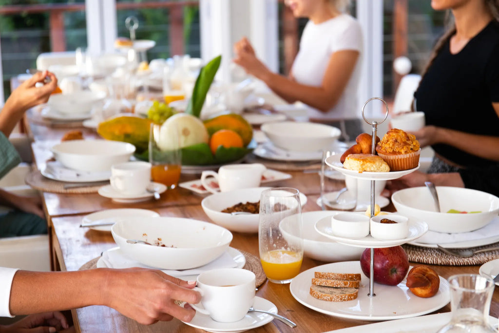 Breakfast at White Pearl at White Pearl Resorts Ponta Mamoli, Ponta Mamoli, Mozambique.