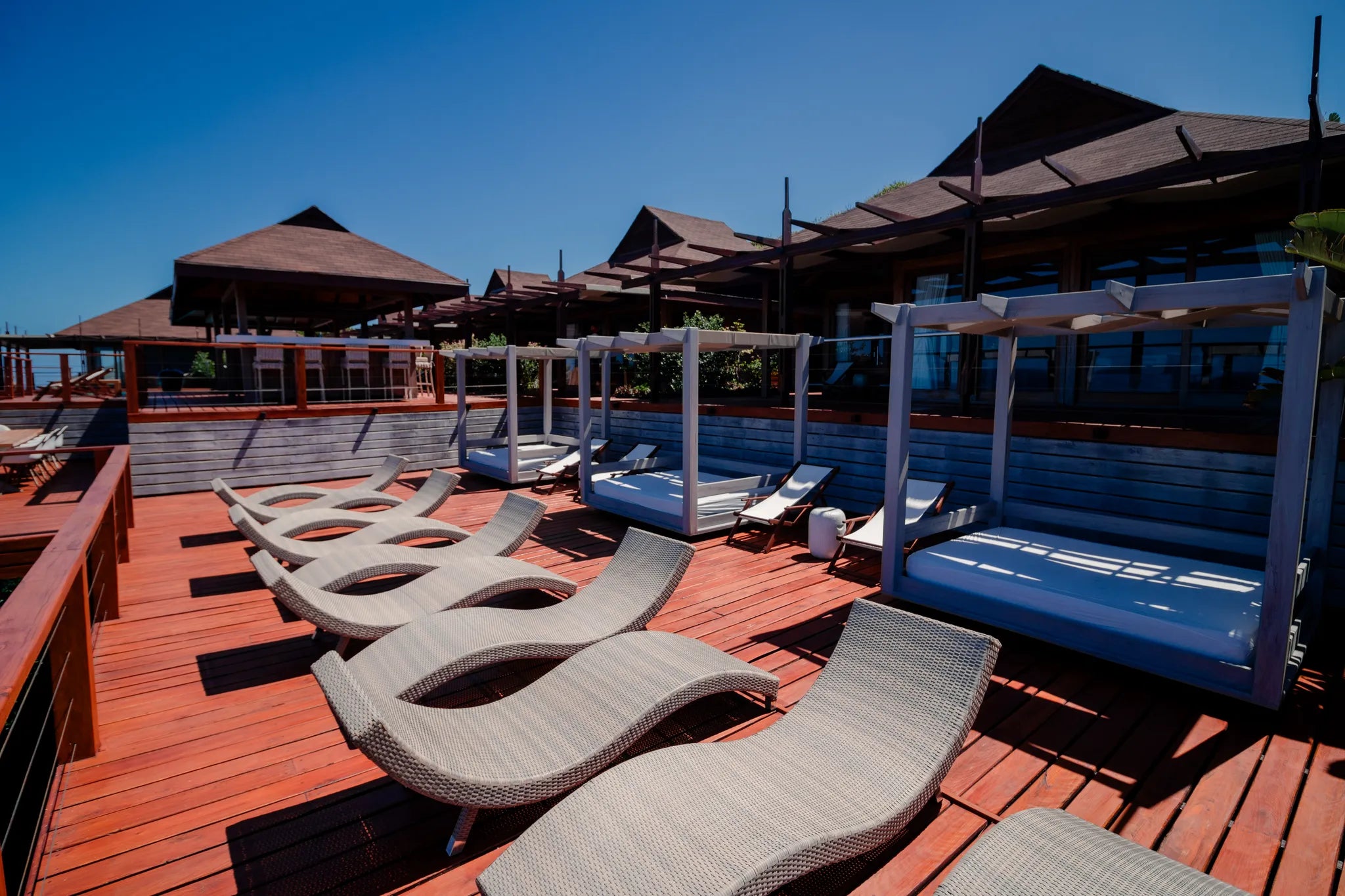 Luxury Private Villa Day beds at White Pearl Resorts Ponta Mamoli, Ponta Mamoli, Mozambique.