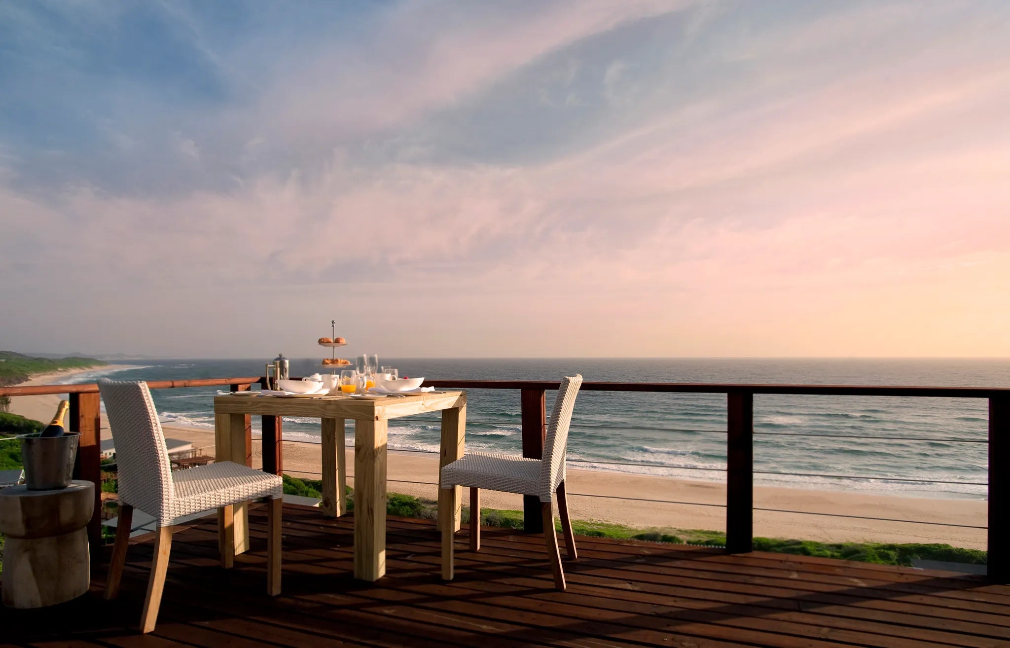 Romantic Dining with a view at White Pearl Resorts Ponta Mamoli, Ponta Mamoli, Mozambique.