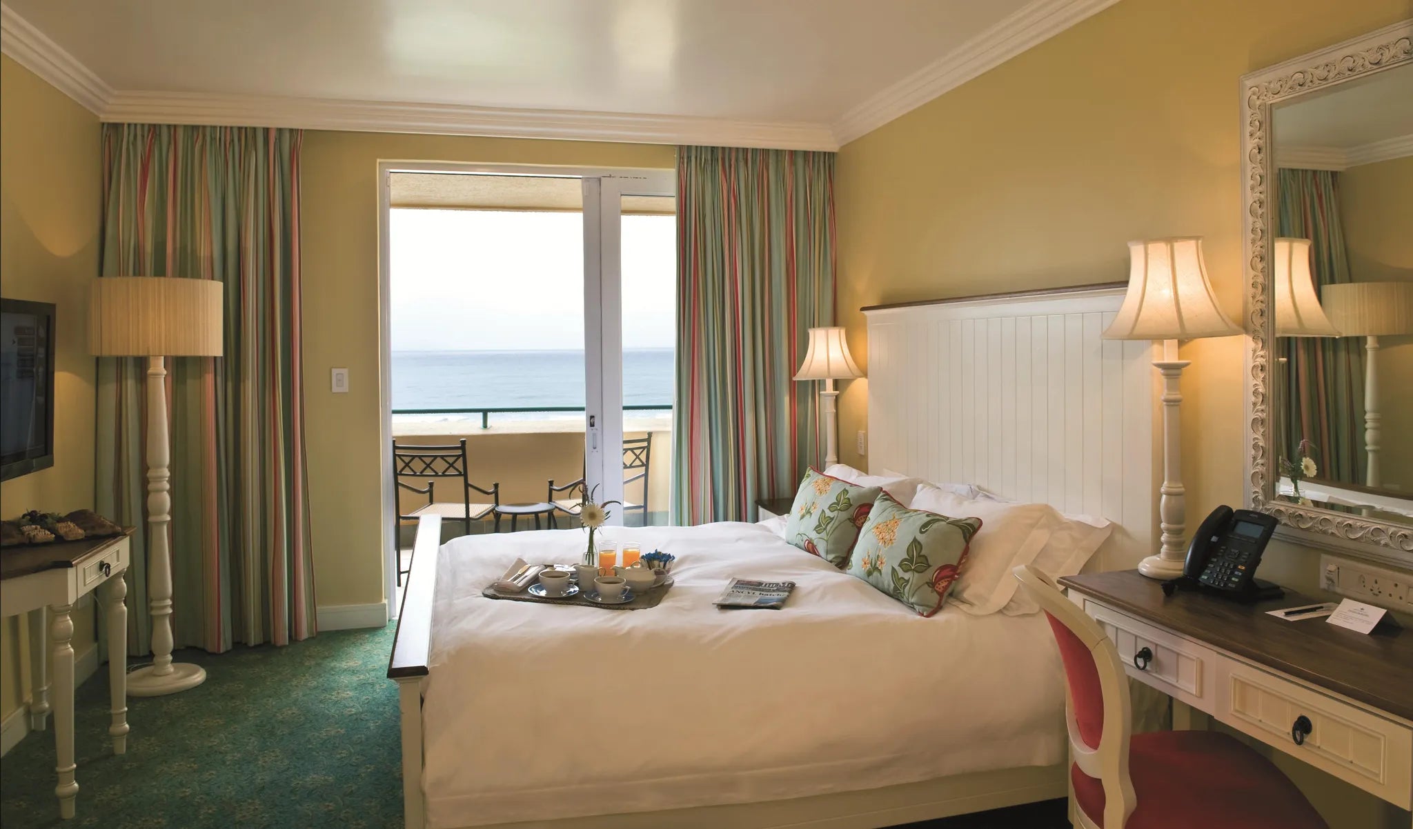 Wild Coast Sun Suite- bedroom-balcony- sea view at Wild Coast Sun, The Wild Coast, South Africa.