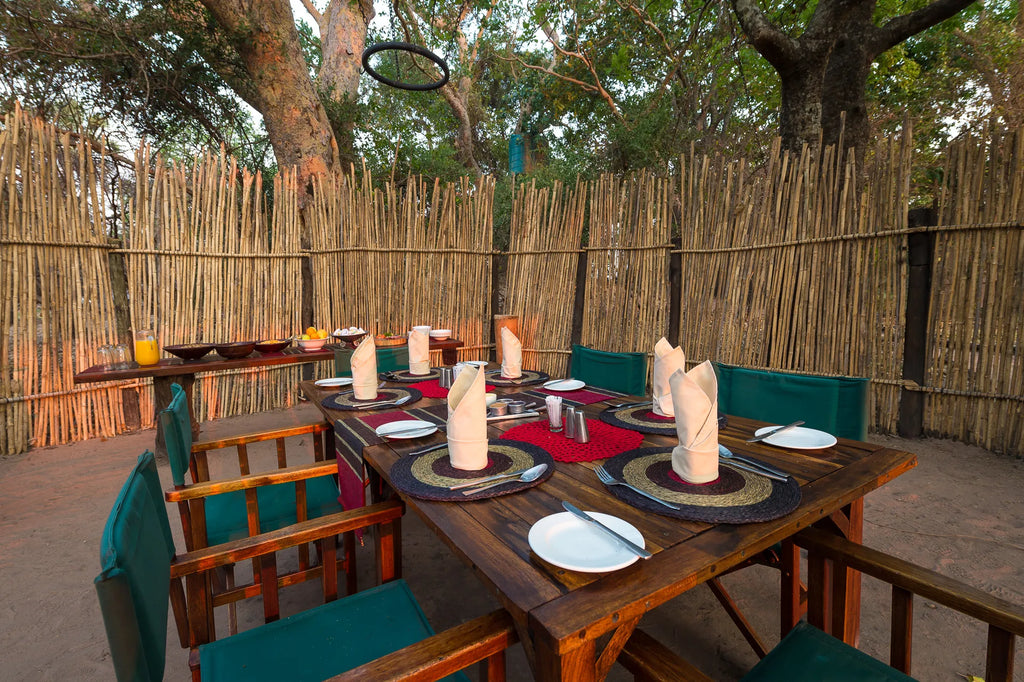Busanga Bush Camp at Wilderness Busanga Bush Camp, Northern Kafue, Zambia.