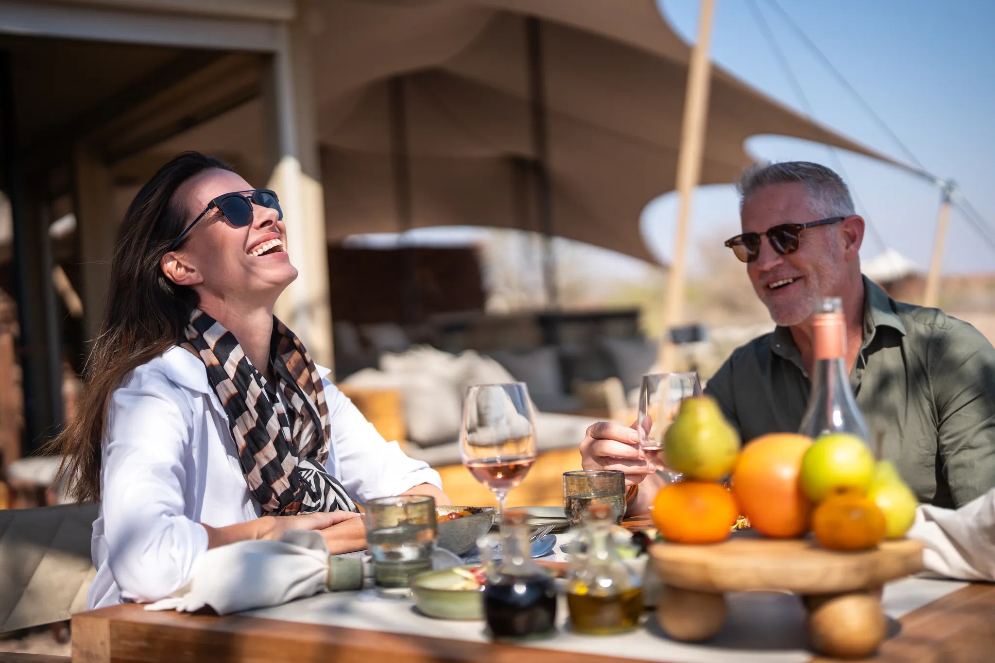 Wilderness Desert Rhino Camp at Wilderness Desert Rhino Camp, Palmwag, Namibia.