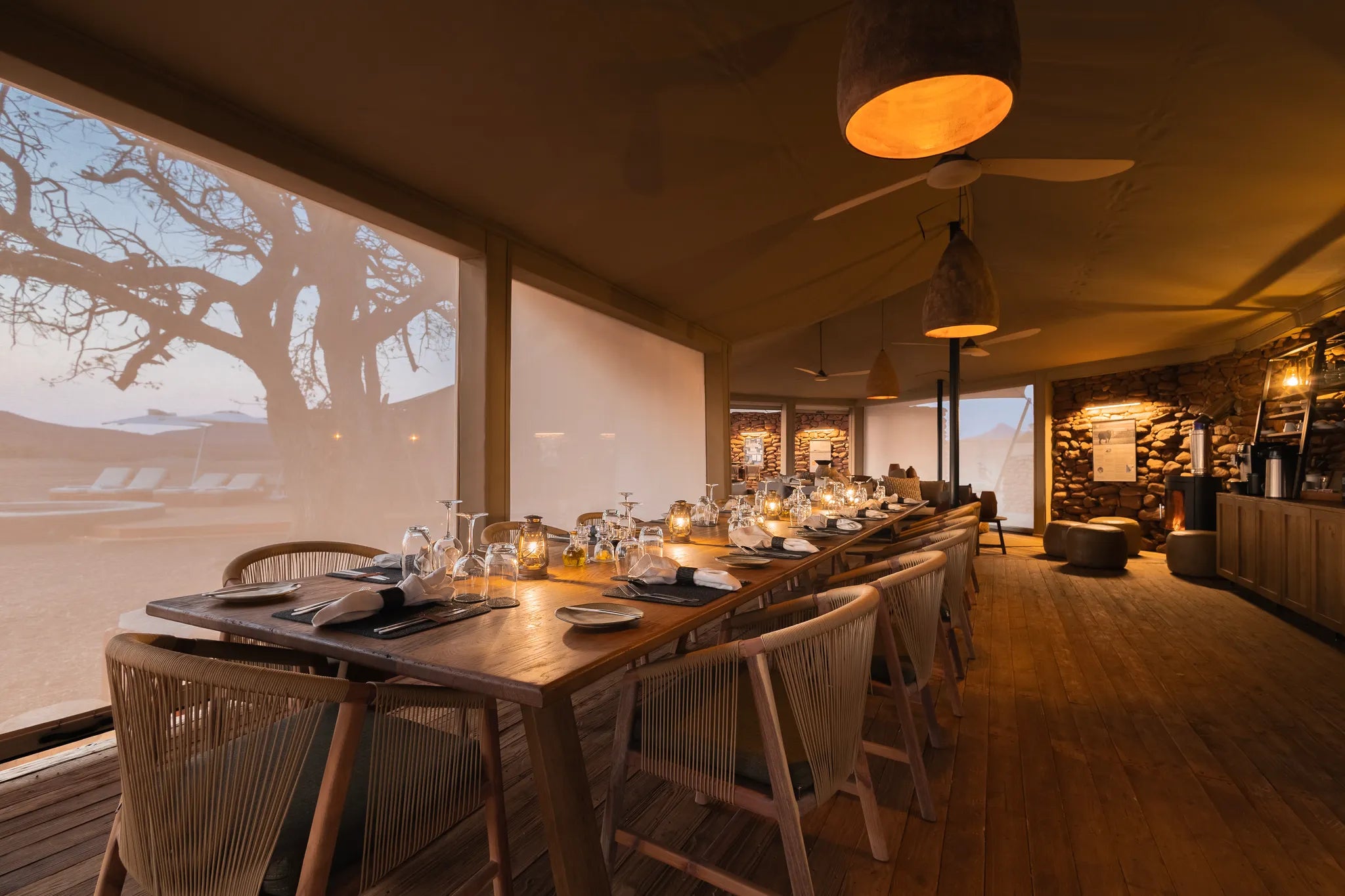 Wilderness Desert Rhino Camp at Wilderness Desert Rhino Camp, Palmwag, Namibia.