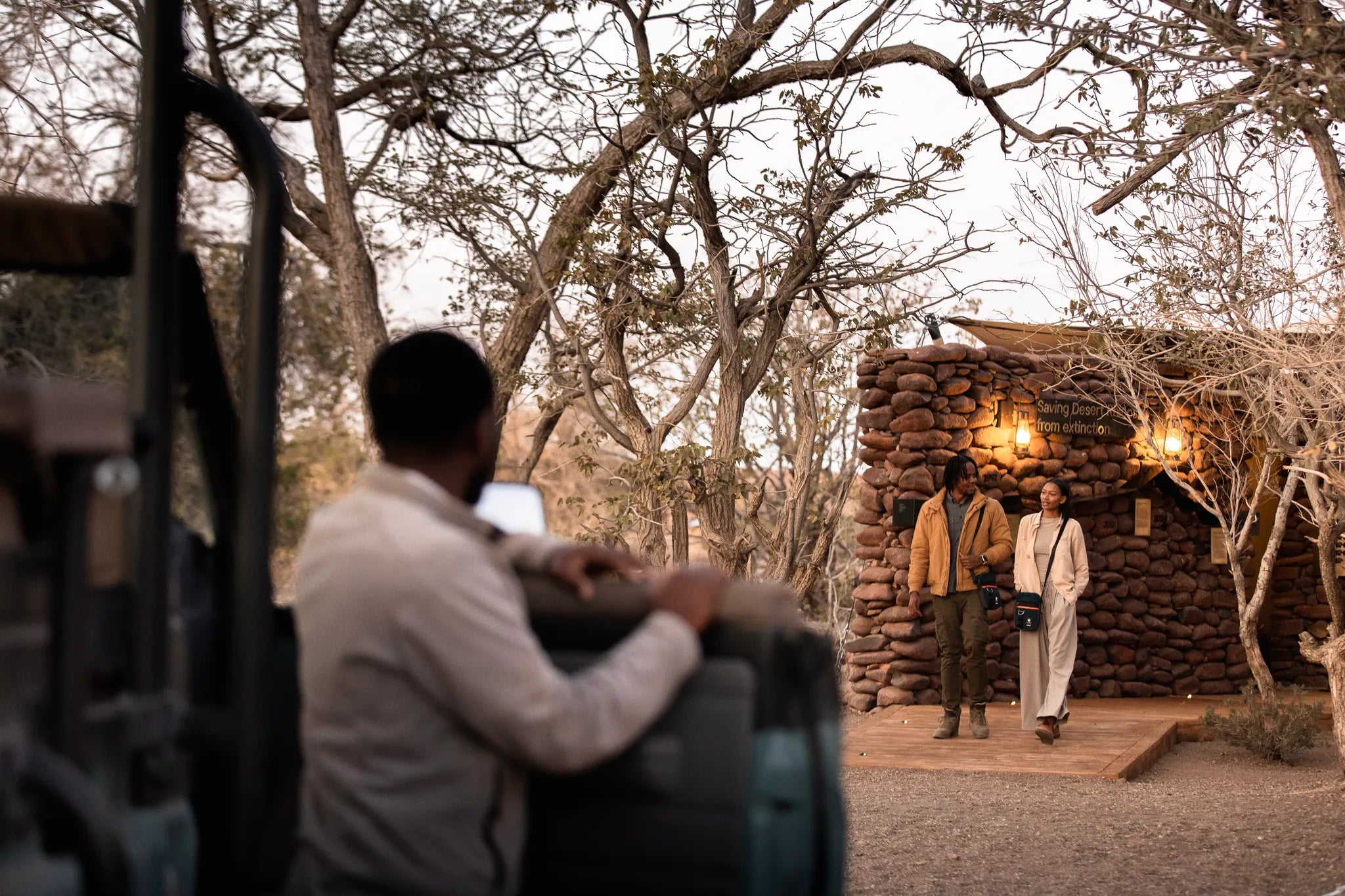 Wilderness Desert Rhino Camp at Wilderness Desert Rhino Camp, Palmwag, Namibia.