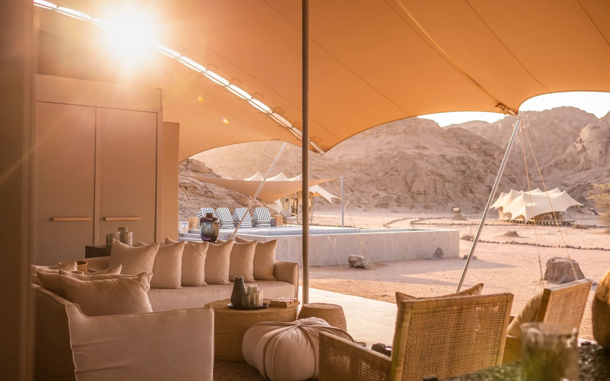 Wilderness Hoanib Skeleton Coast Camp at Wilderness Hoanib Skeleton Coast Camp, Hoanib River, Namibia.