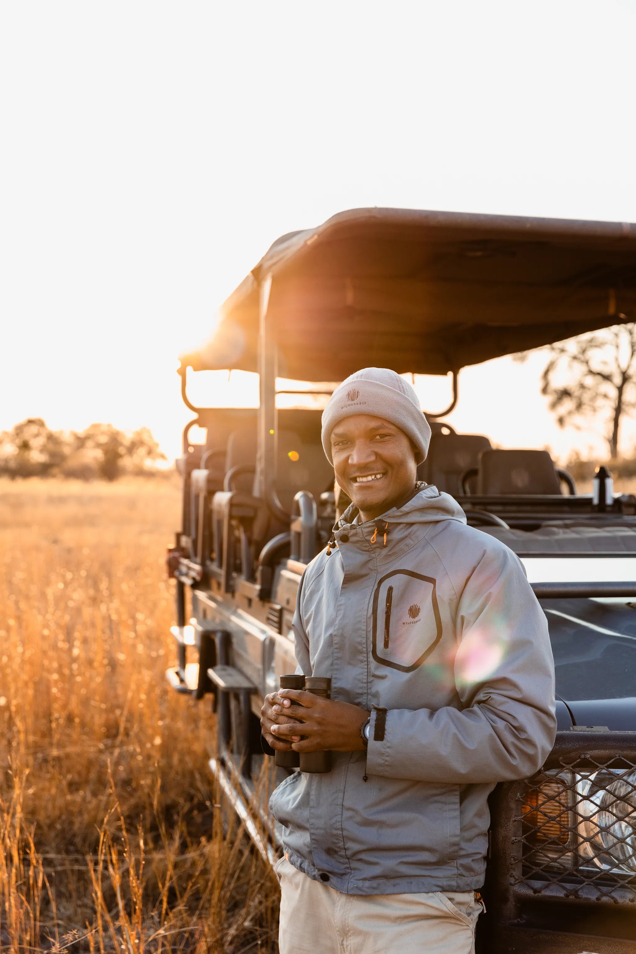 Guests should layer up for winter game drives, as the vehicle is open to the cold early morning and evening air. at Wilder...