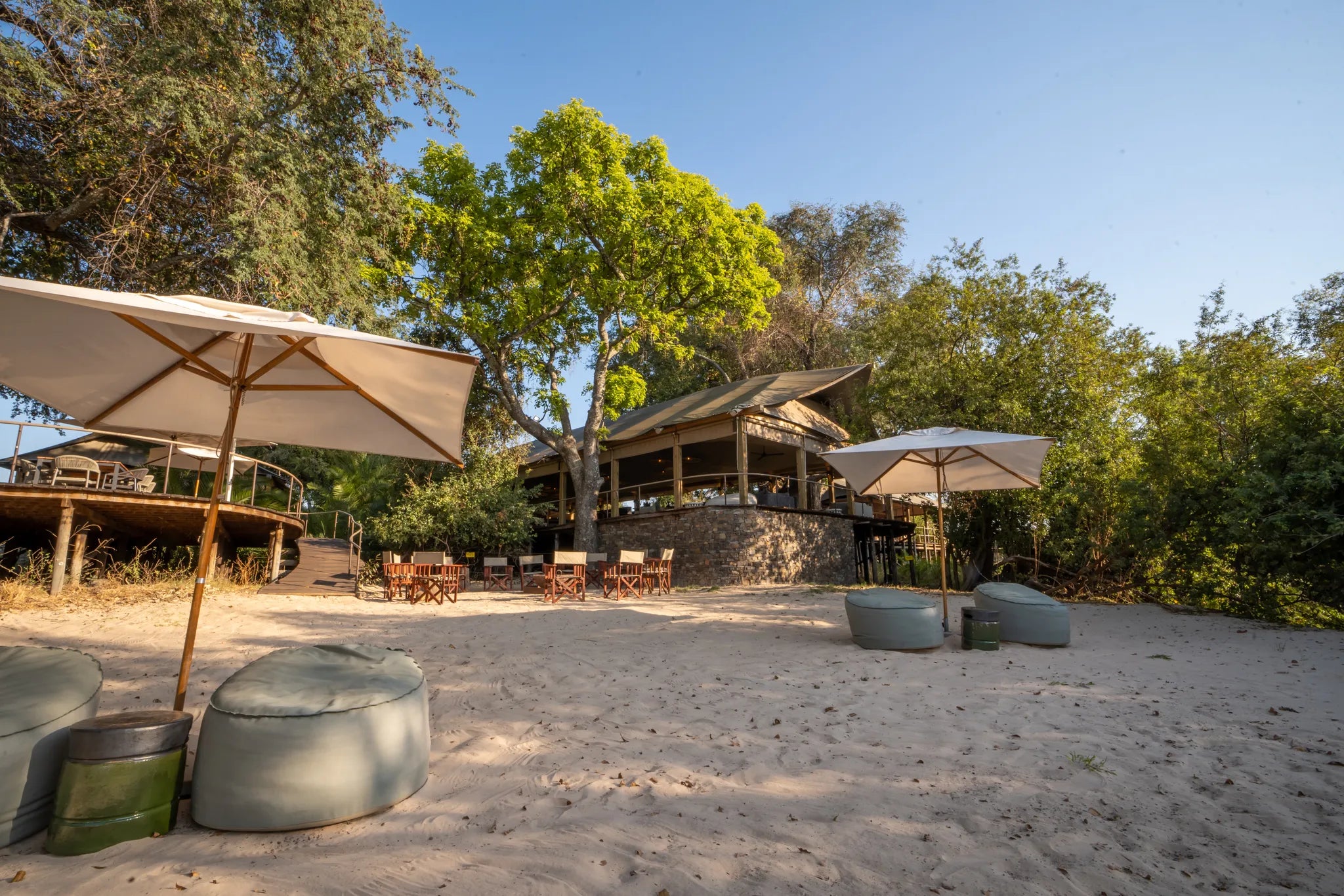 Toka Leya Camp at Wilderness Toka Leya, Livingstone, Zambia.