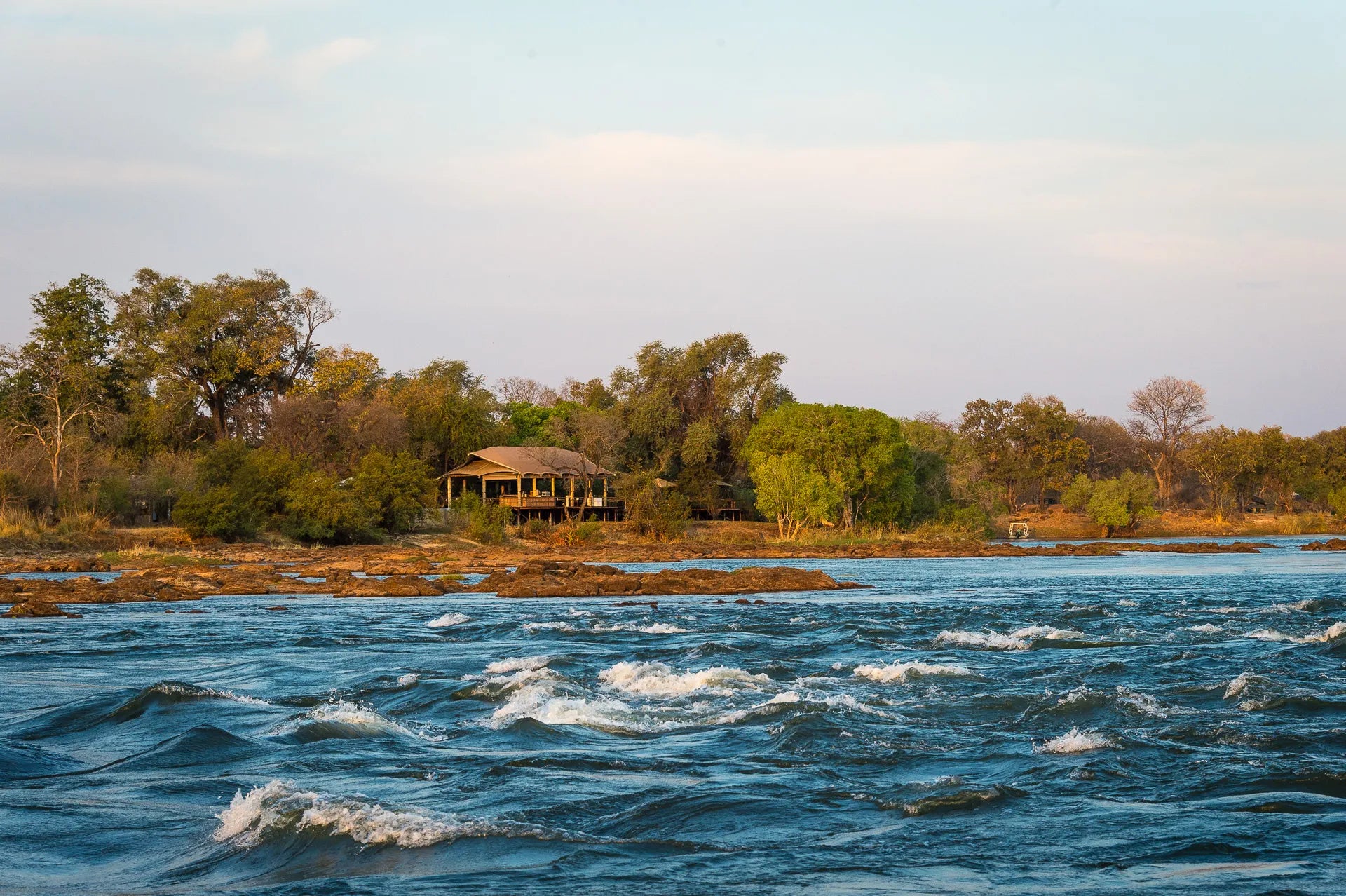 Toka Leya Camp at Wilderness Toka Leya, Livingstone, Zambia.