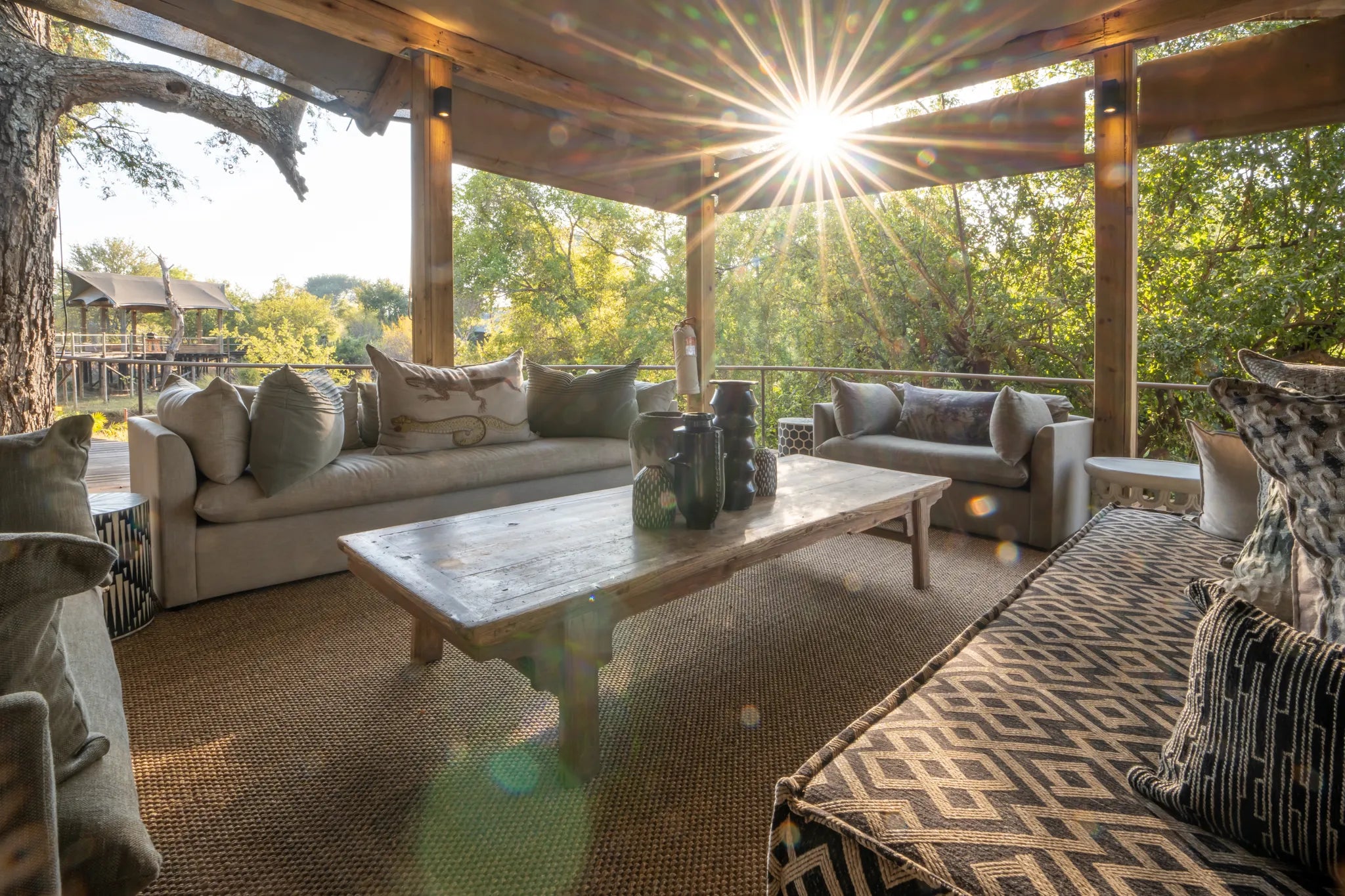 Toka Leya Camp at Wilderness Toka Leya, Livingstone, Zambia.