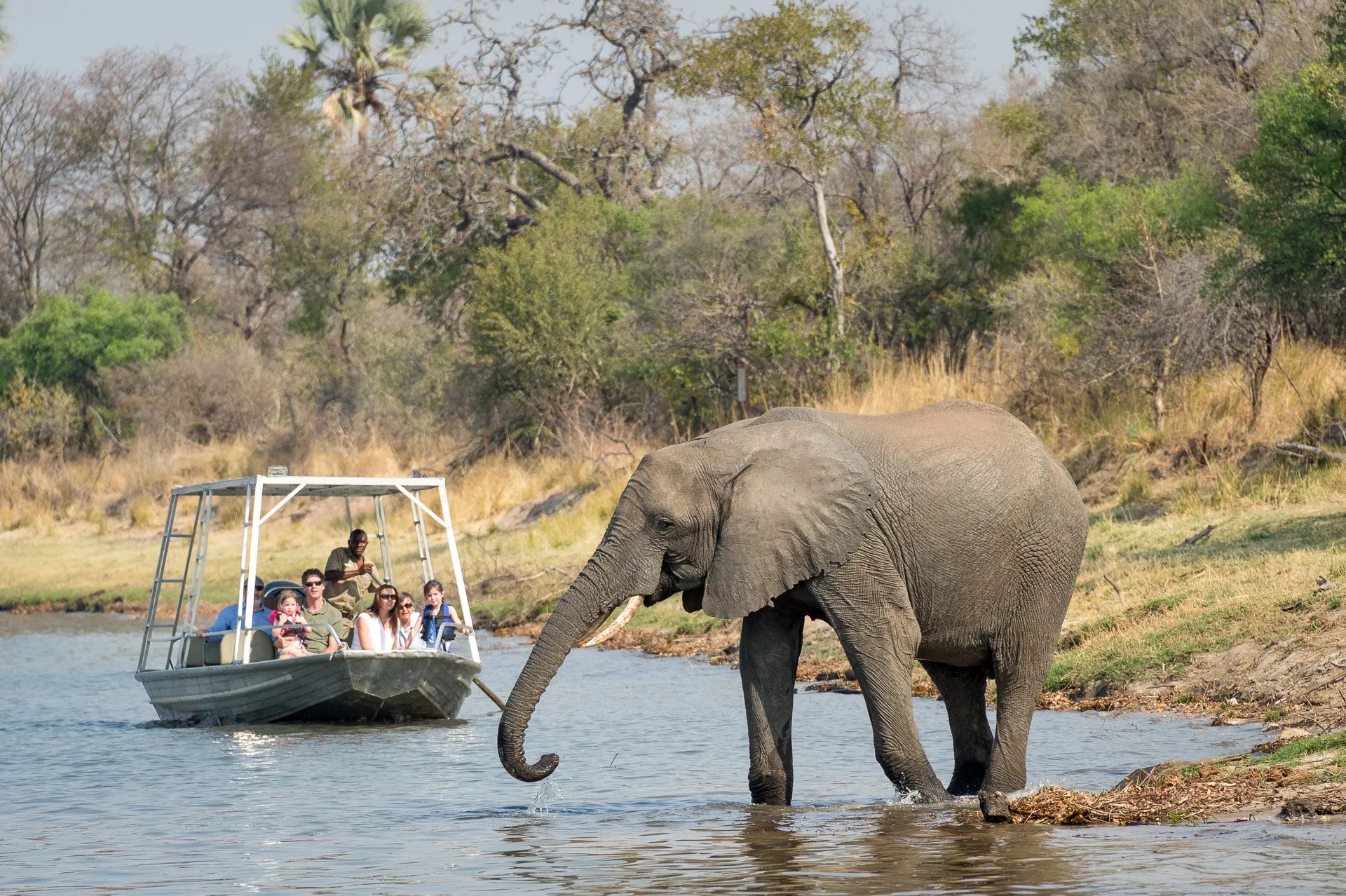 Toka Leya Camp at Wilderness Toka Leya, Livingstone, Zambia.