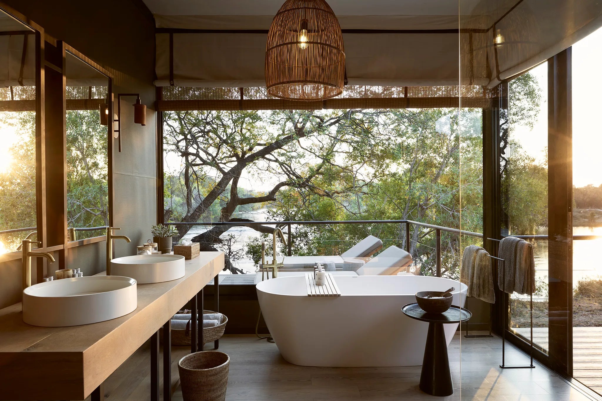 Bathed in Nature at Zambezi Sands by Batoka, Victoria Falls (Zimbabwe), Zimbabwe.