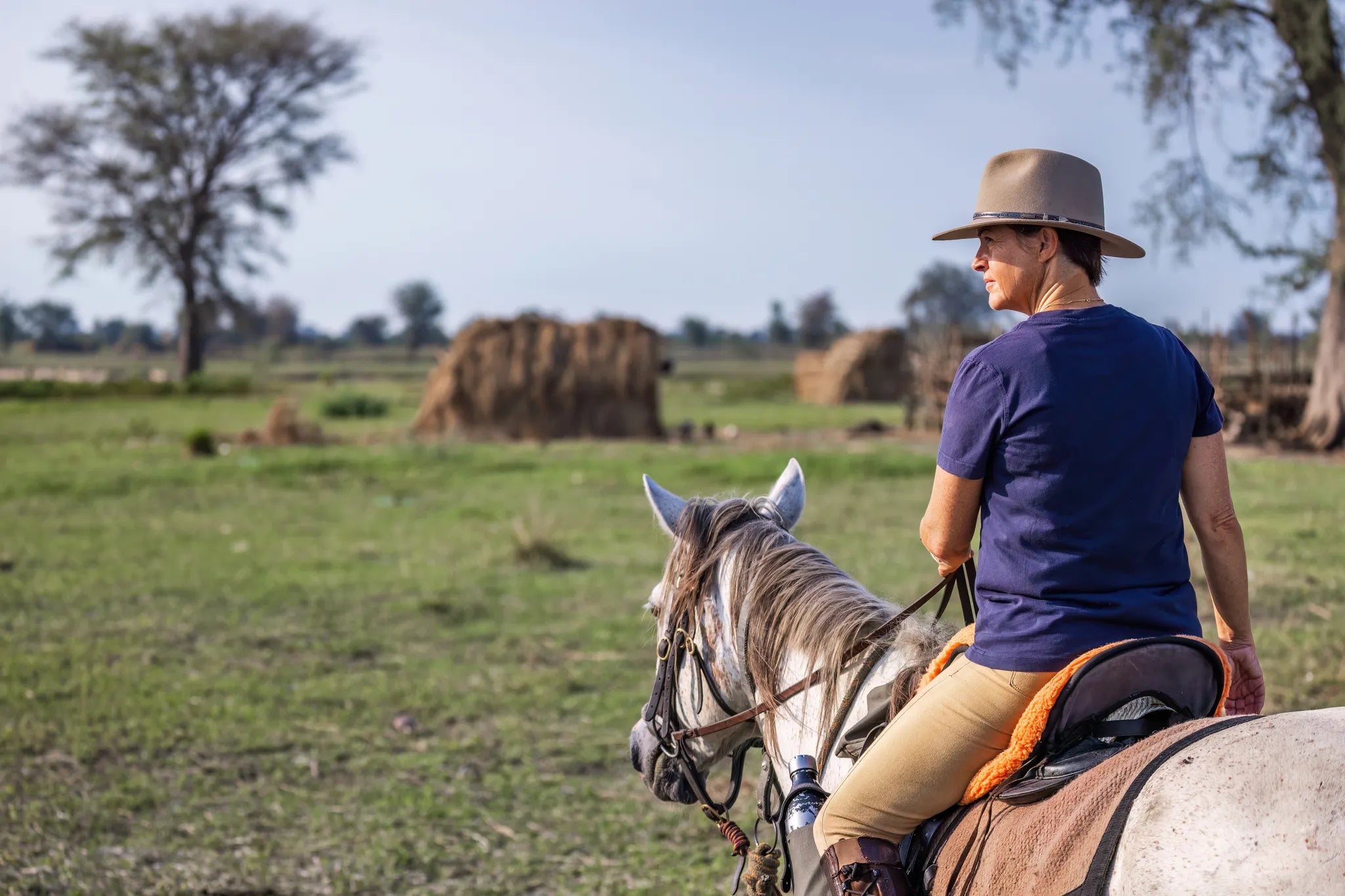 Rider Mariaan at Zambian Horseback Safaris, Upper Zambezi, Zambia.