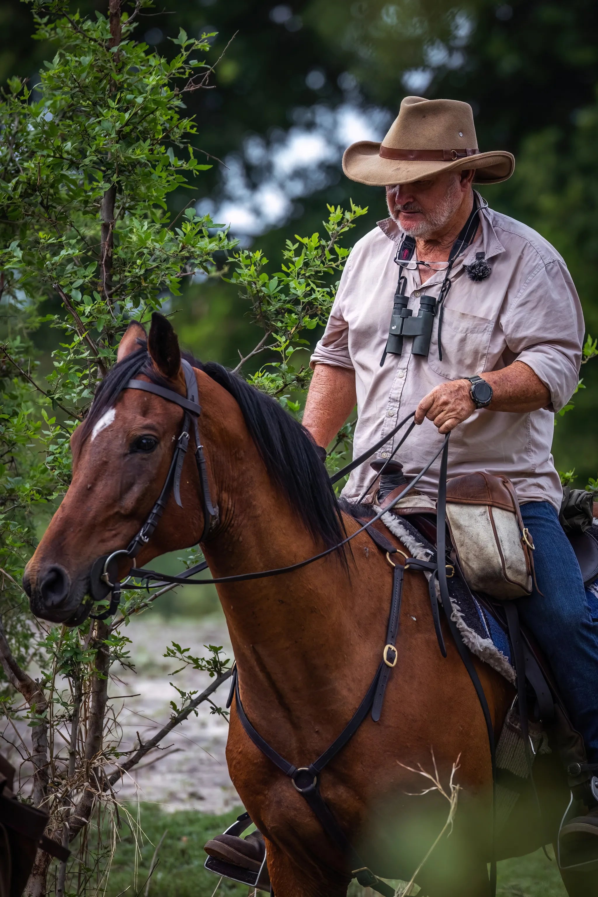 Doug Evans at Zambian Horseback Safaris, Upper Zambezi, Zambia.