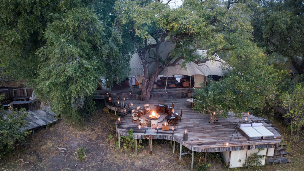 Zarafa Camp - Main area at Zarafa Camp, Selinda Reserve, Botswana.