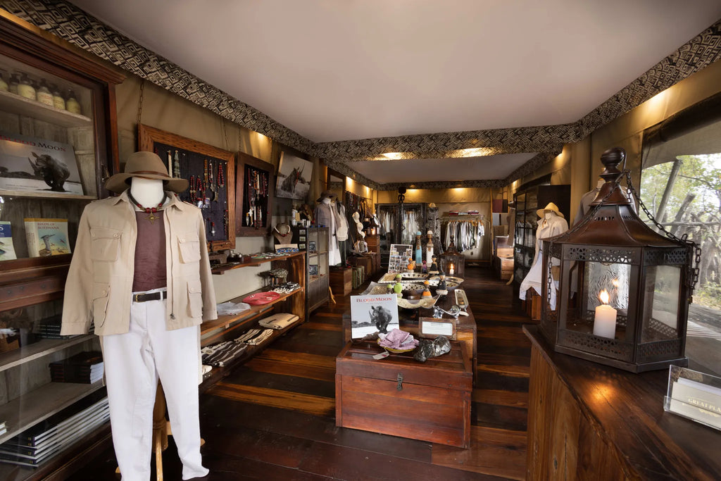 Zarafa Camp - Safari Boutique at Zarafa Camp, Selinda Reserve, Botswana.