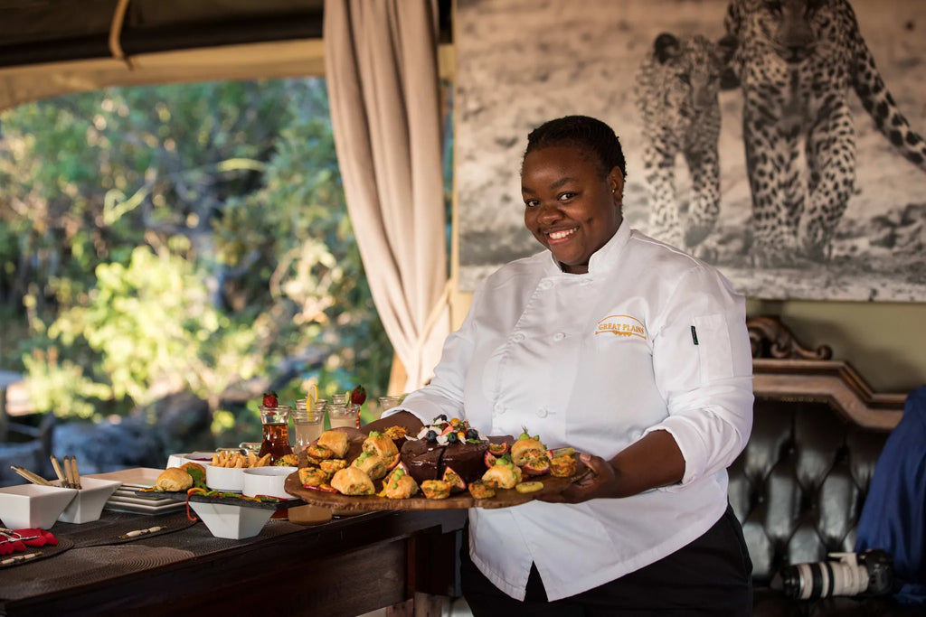 Zarafa Camp - cuisine at Zarafa Camp, Selinda Reserve, Botswana.